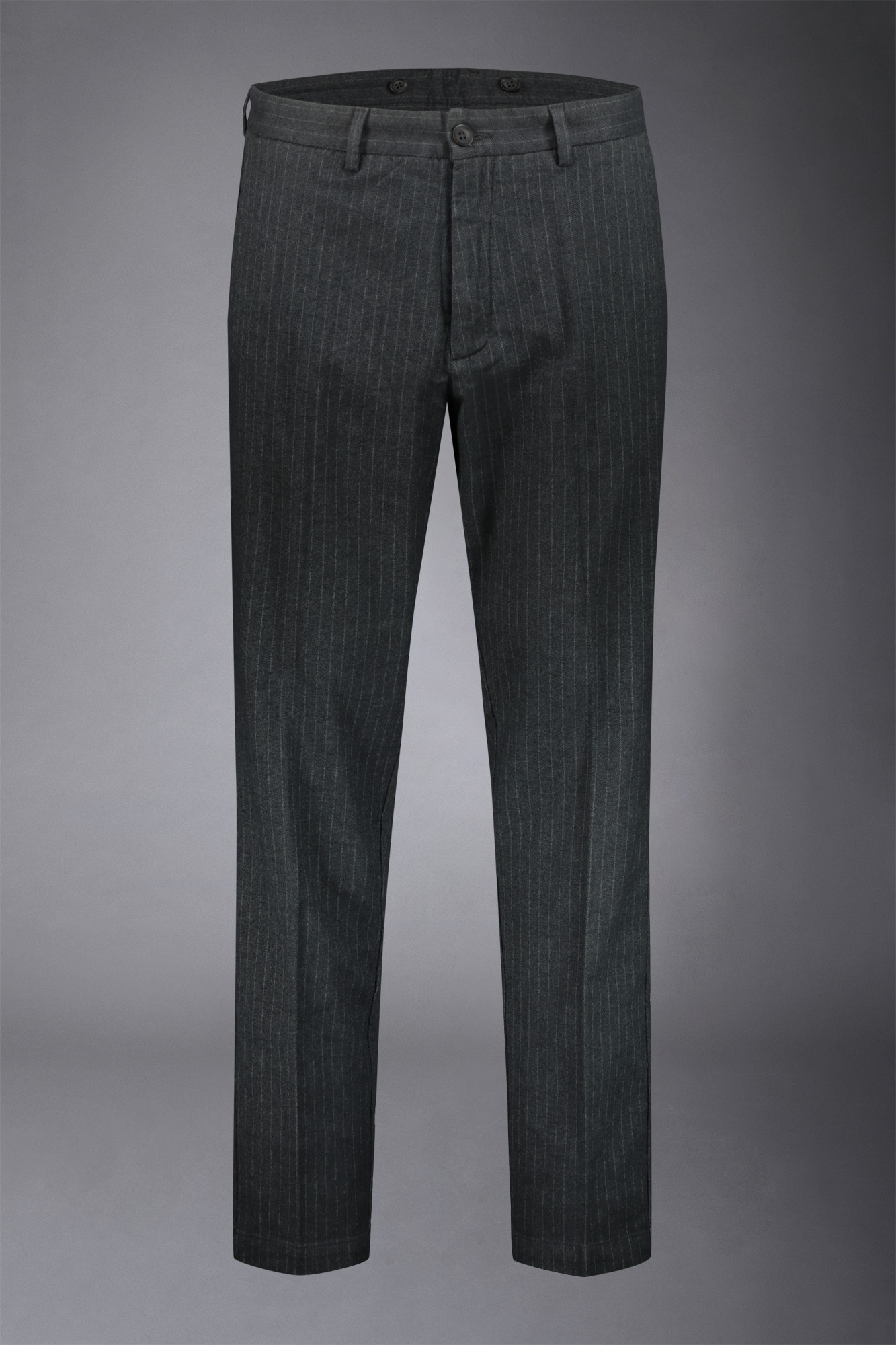 Pantalon chino coton tissé laine main pinstripe comfort fit image number null