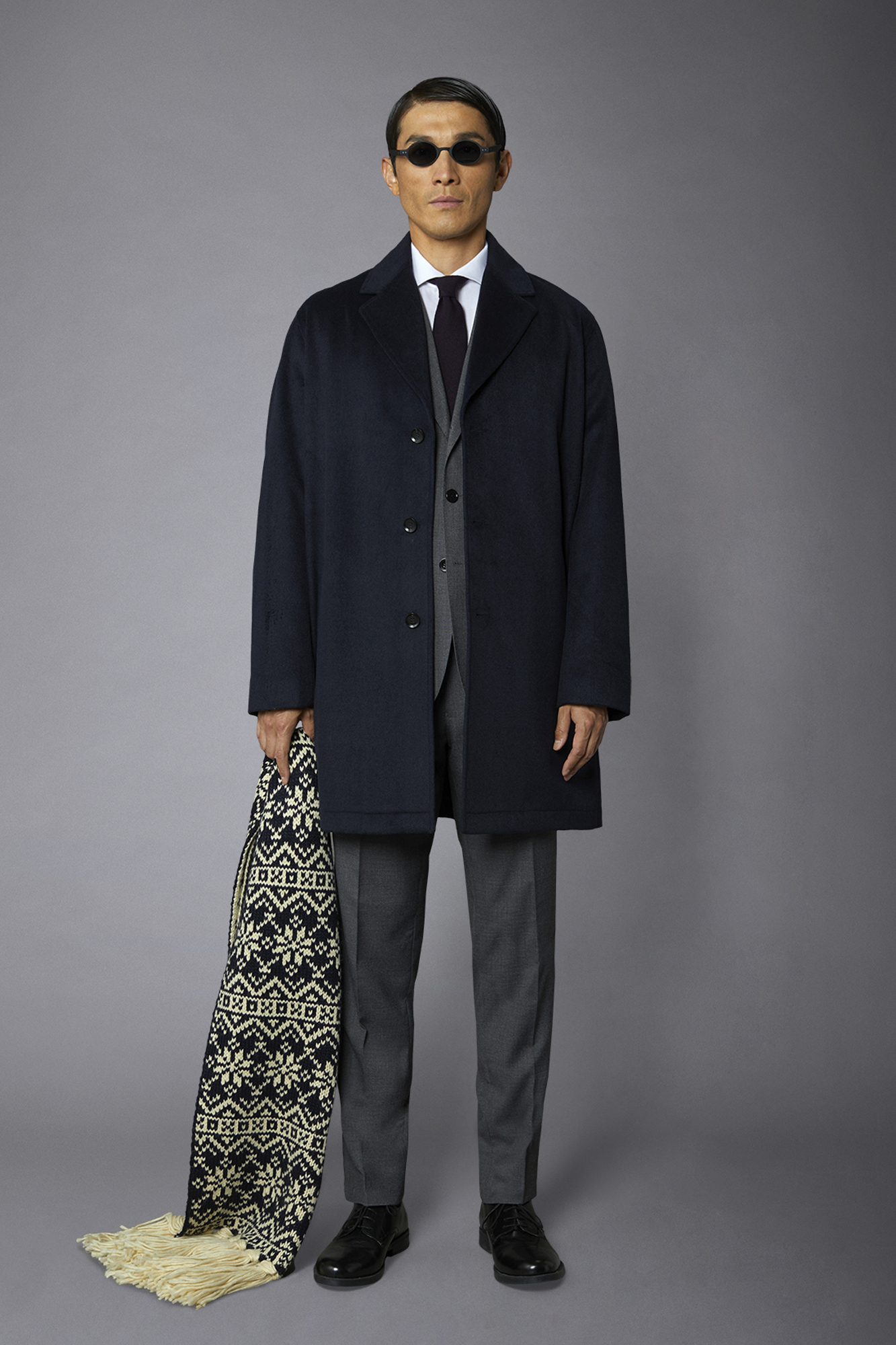 Lisskolo Cappotto Lungo Misto Lana Per Uomo – Trench Invernale Monopetto Con Tasche