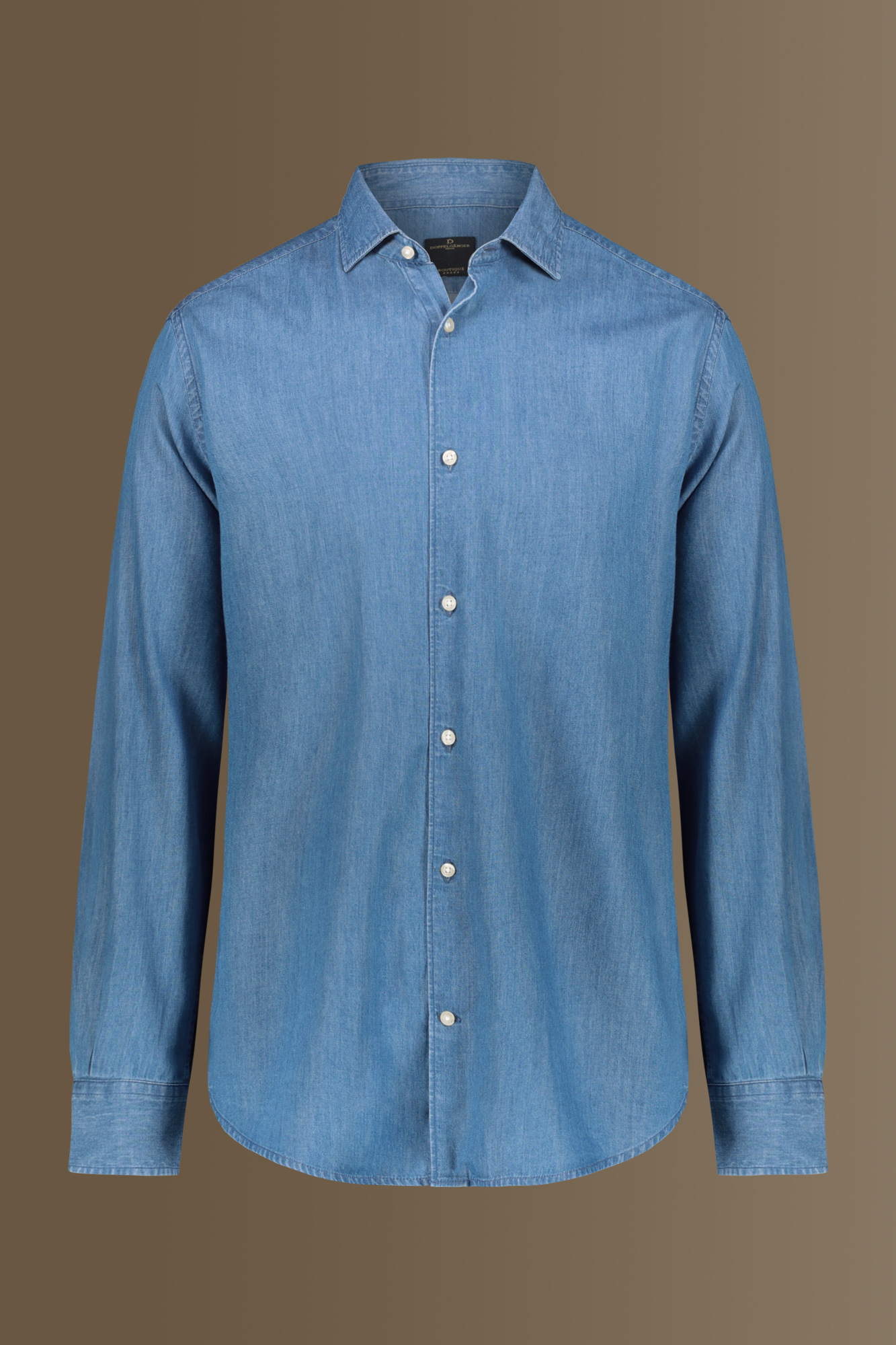Camicia casual uomo collo francese in mussola di cotone