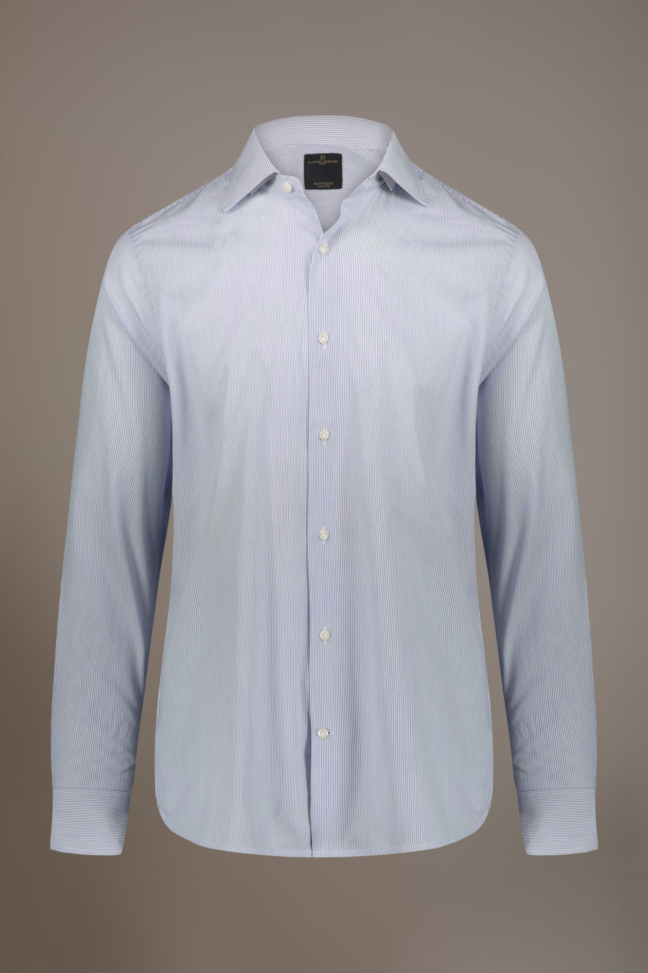 Camicia classica collo francese classic fit tessuto tinto filo rigato image number null