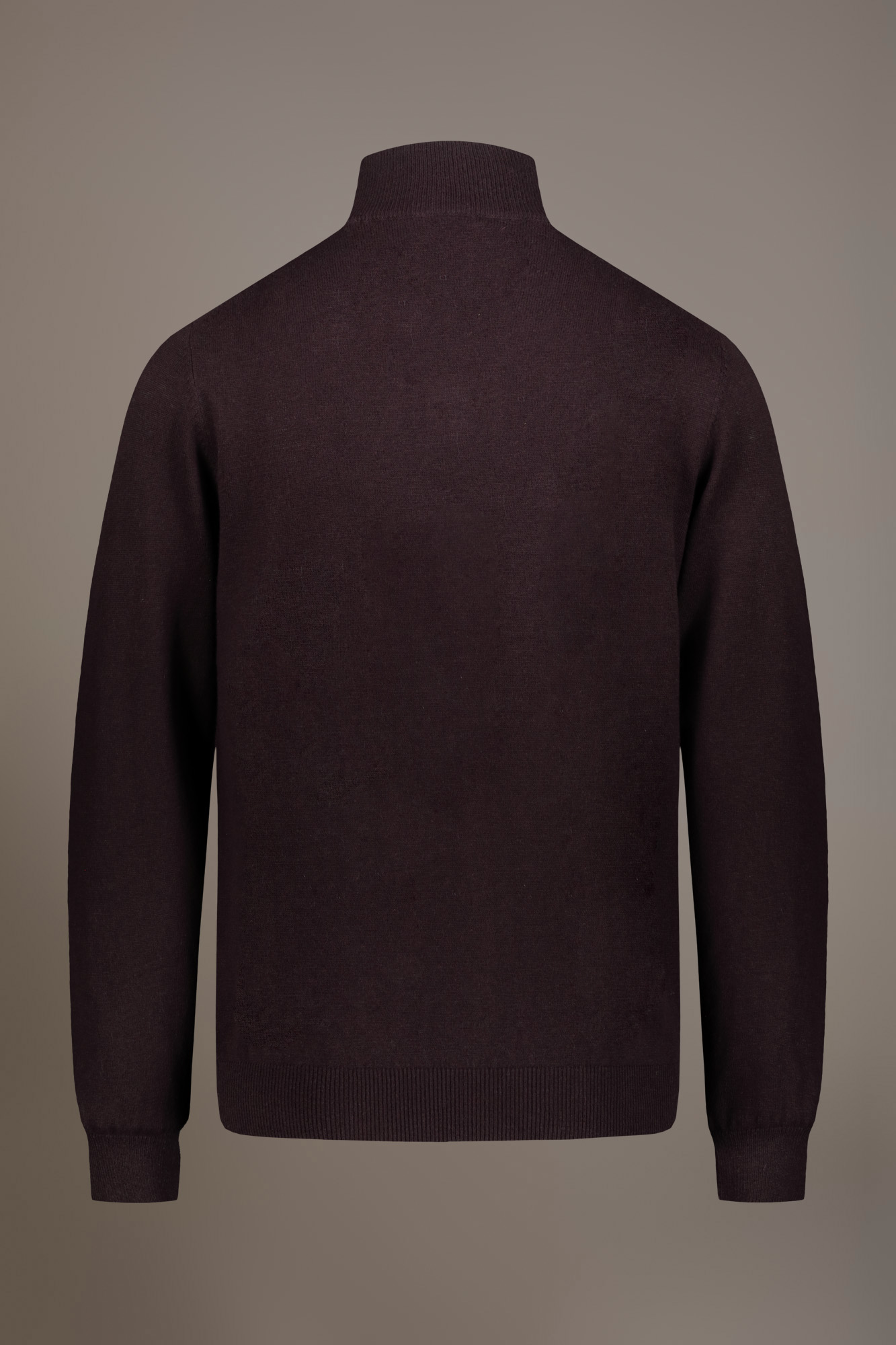 Maglia collo alto con zip misto lana image number null