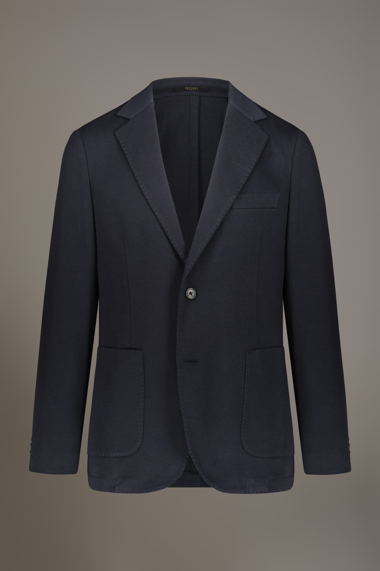 Giacca monopetto tessuto jersey misto cotone image number null