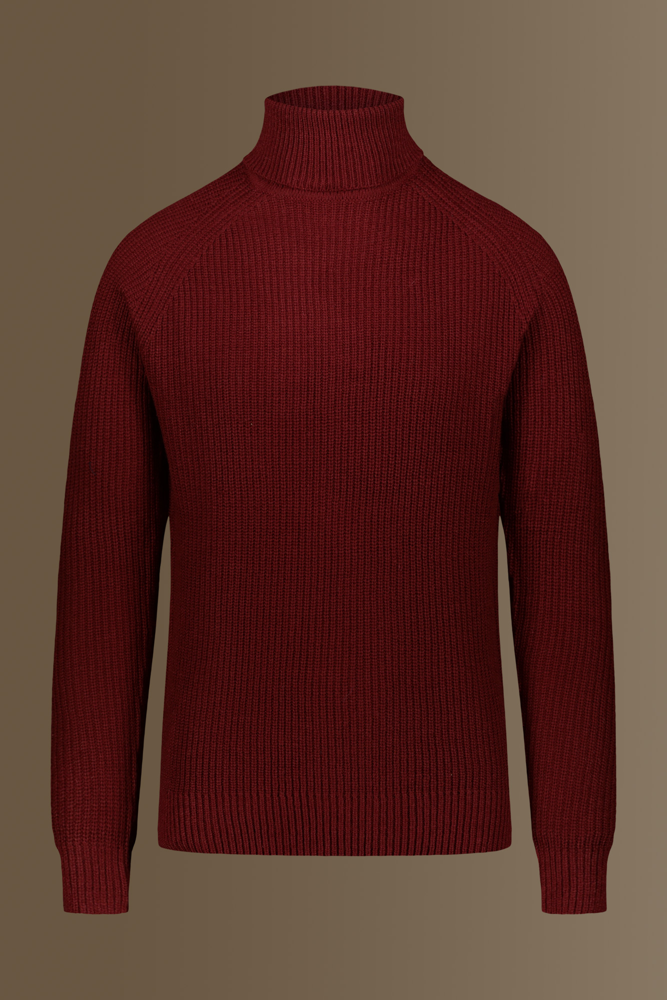 Turtle neck sweater wool blend English Rib image number null