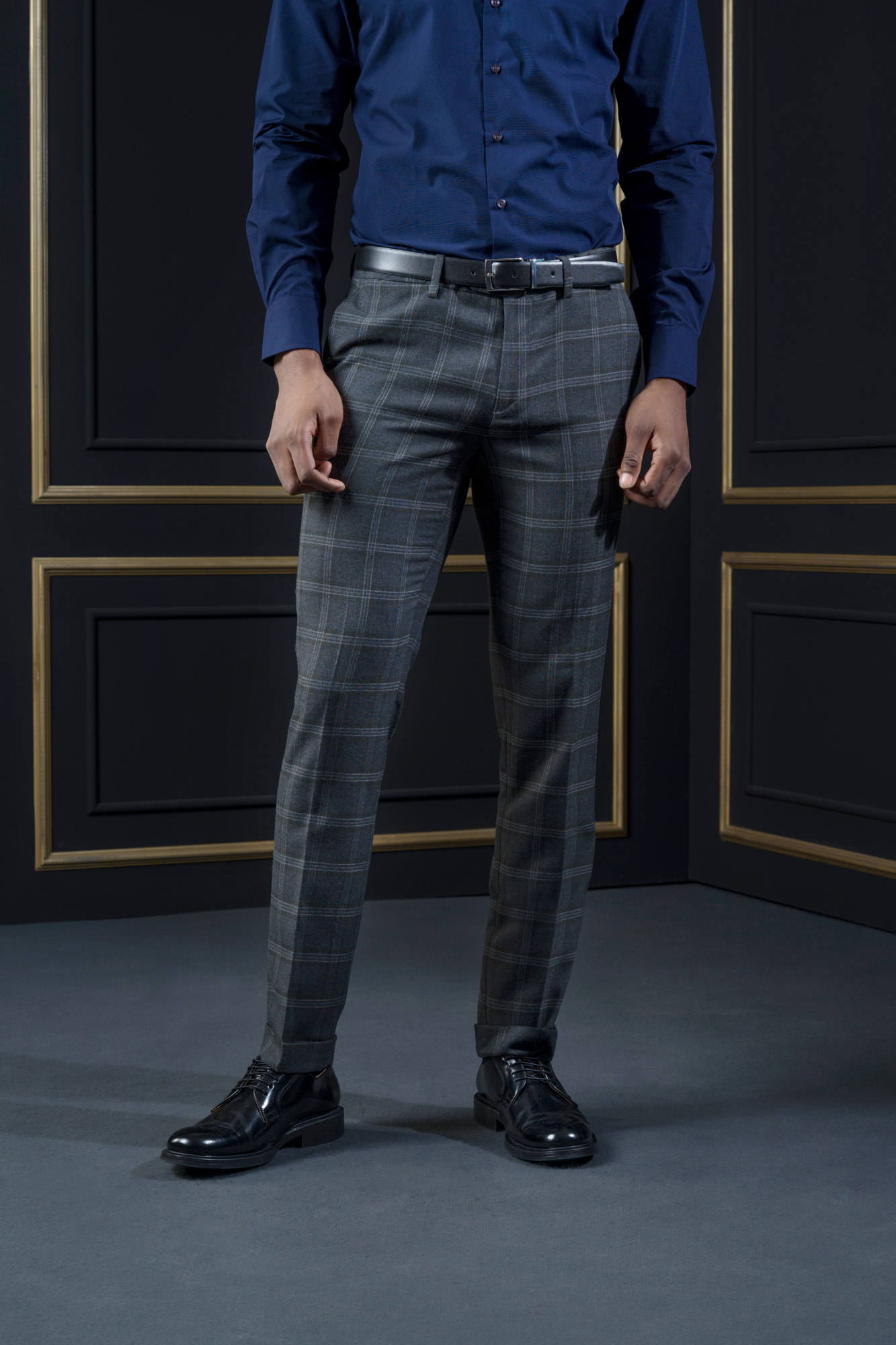 Pantaloni classici con trama a quadri | Doppelganger | Pantaloni Uomo Online