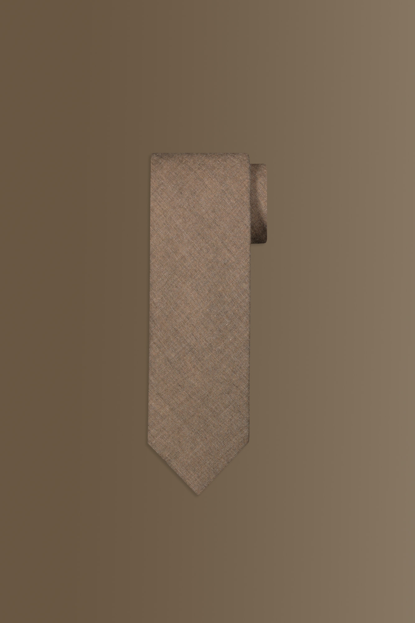 Cravatta uomo con tessuto effetto lana tinta unita image number null