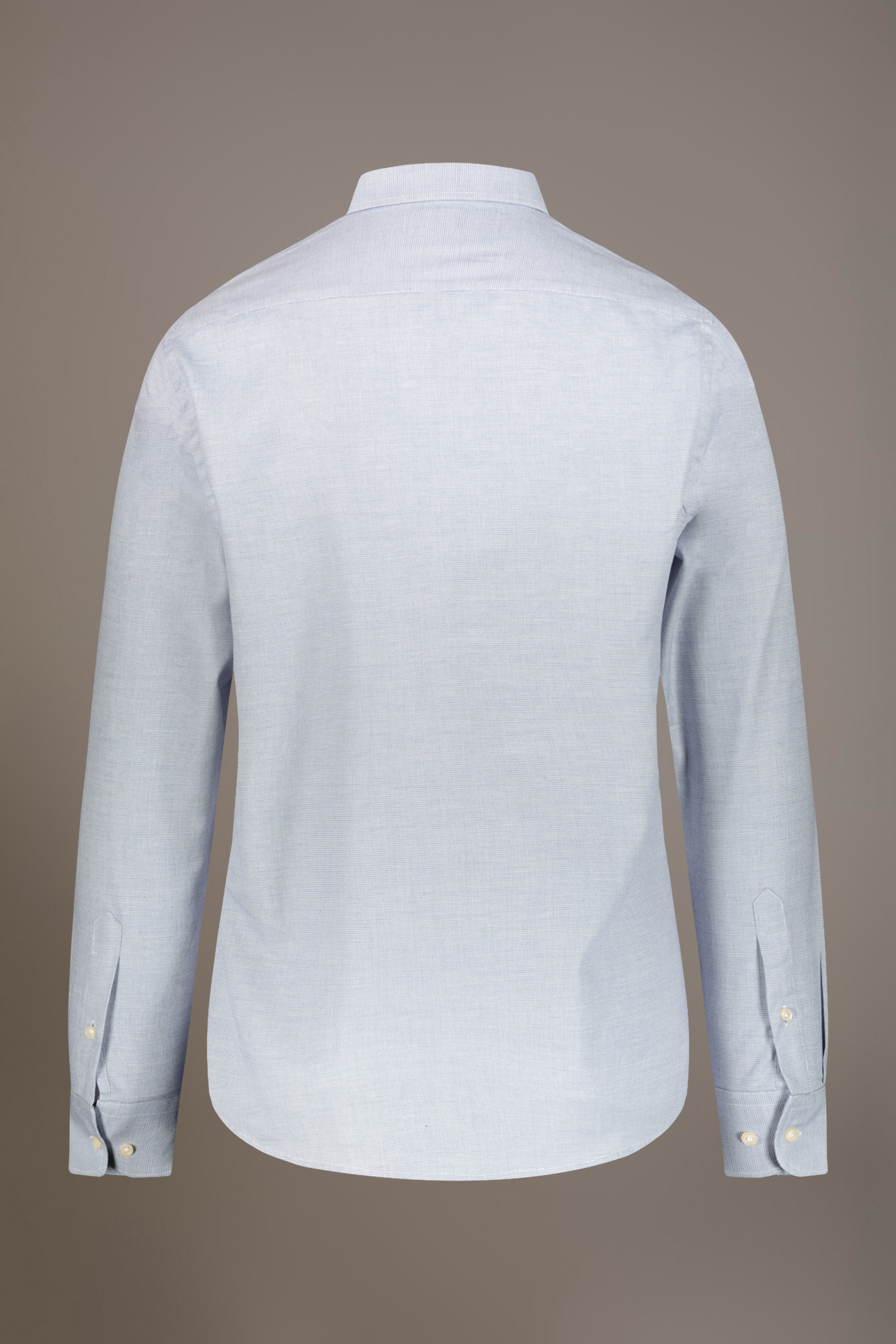 Camicia classica collo francese classic fit tessuto tinto filo armaturato image number null