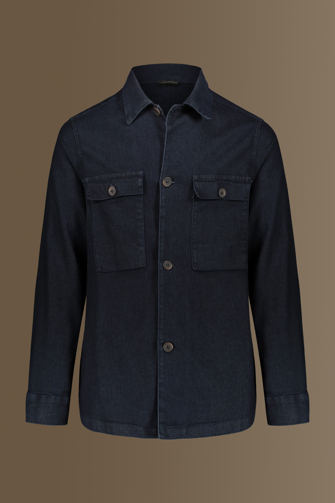 Overshirt uomo in denim stretch Made in Italy image number null