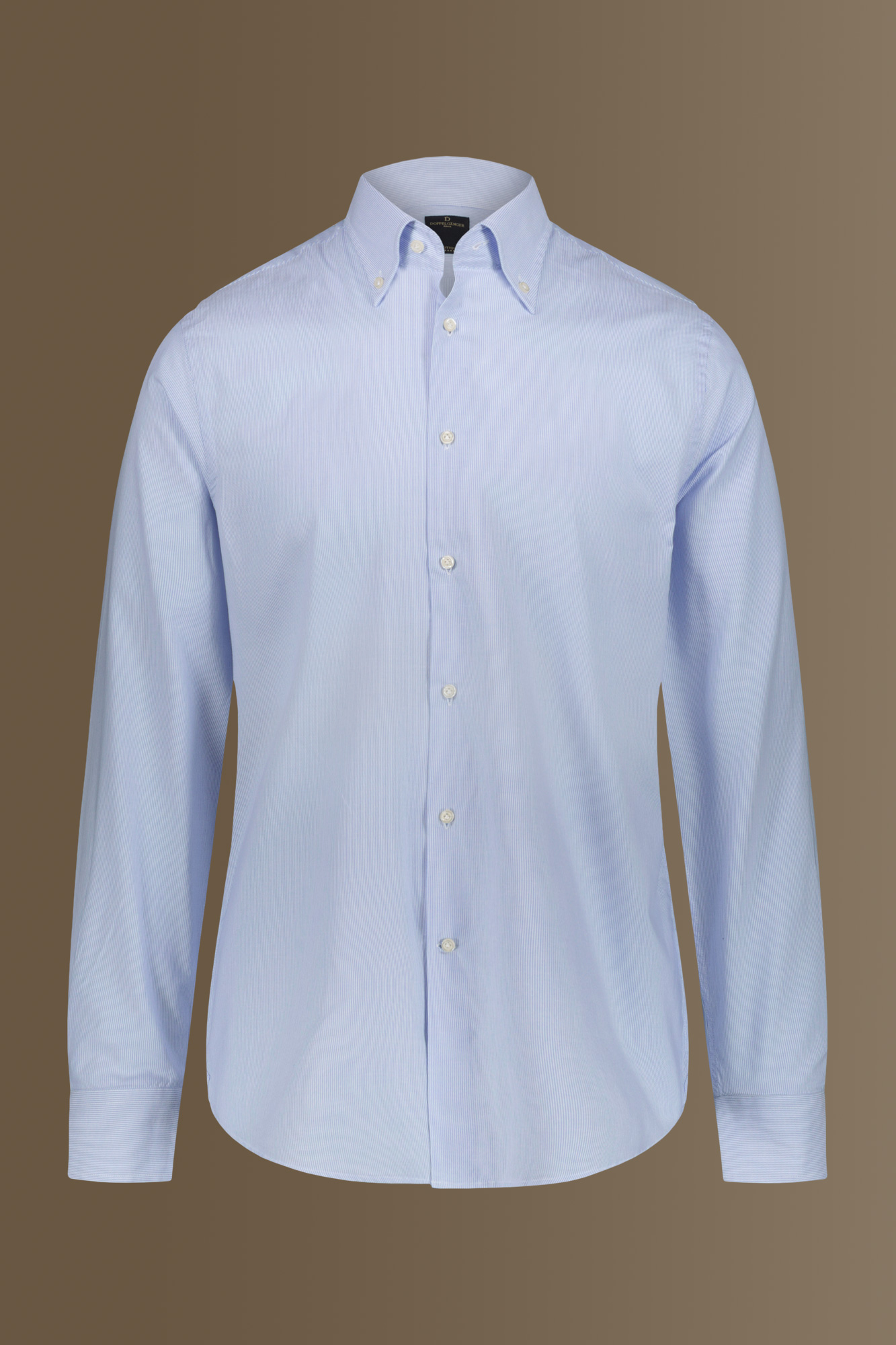 Camicia uomo button down tessuto armaturato a righe image number null