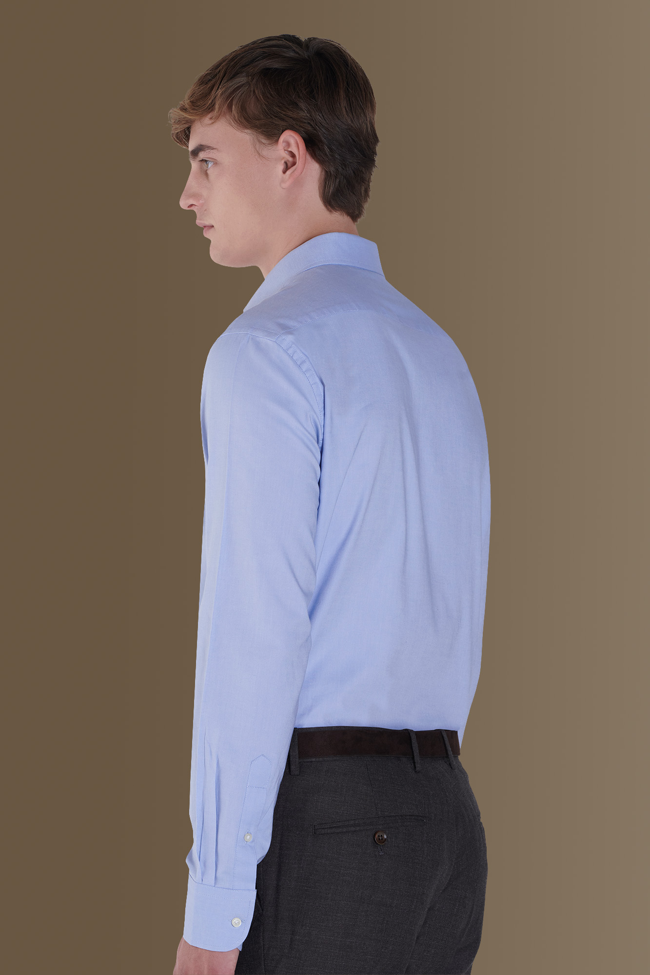 Camicia classica uomo collo francese 100% cotone oxford pin-point image number 3