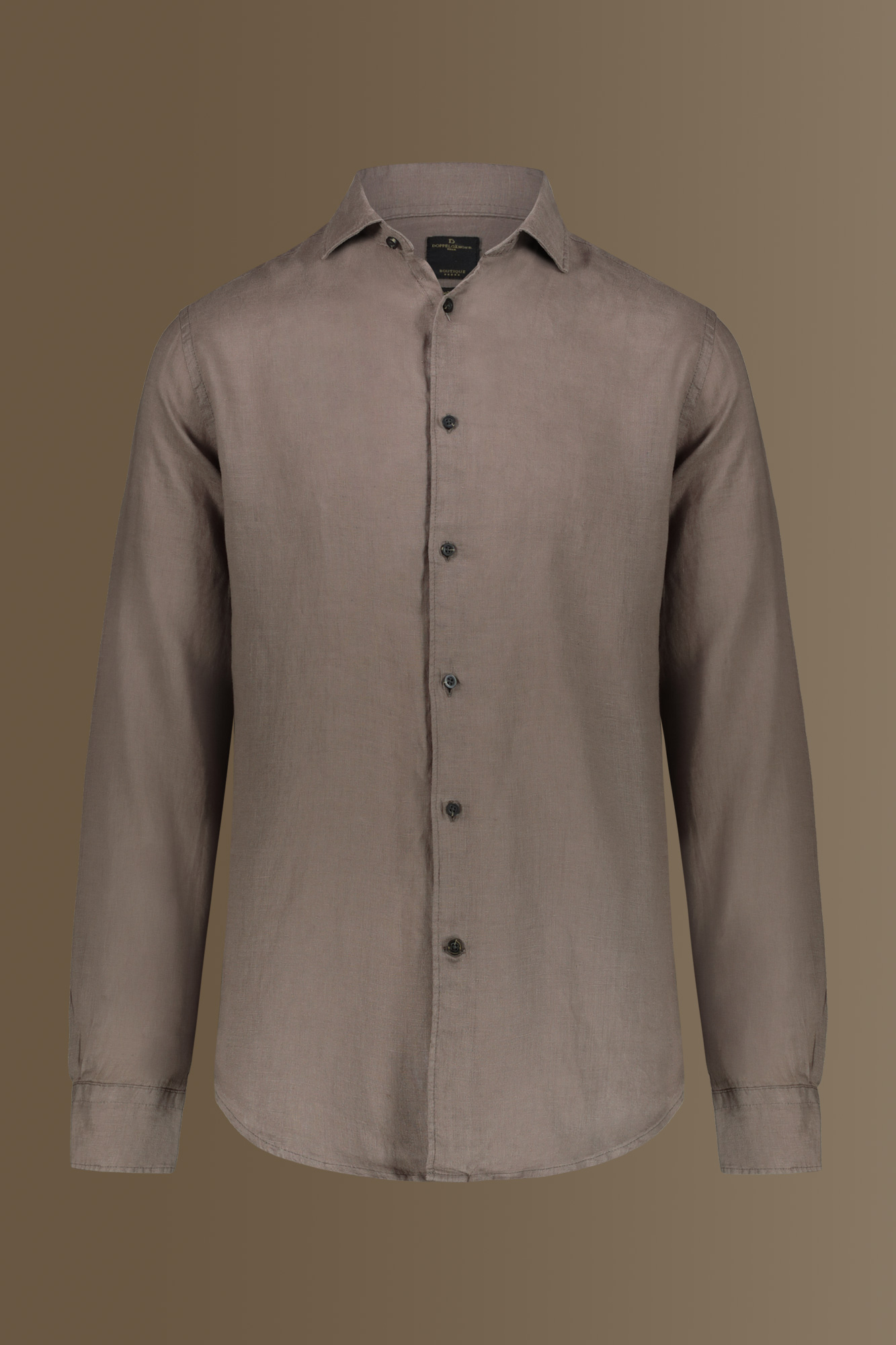 Casual shirt french collar 100% linen solid colour image number null
