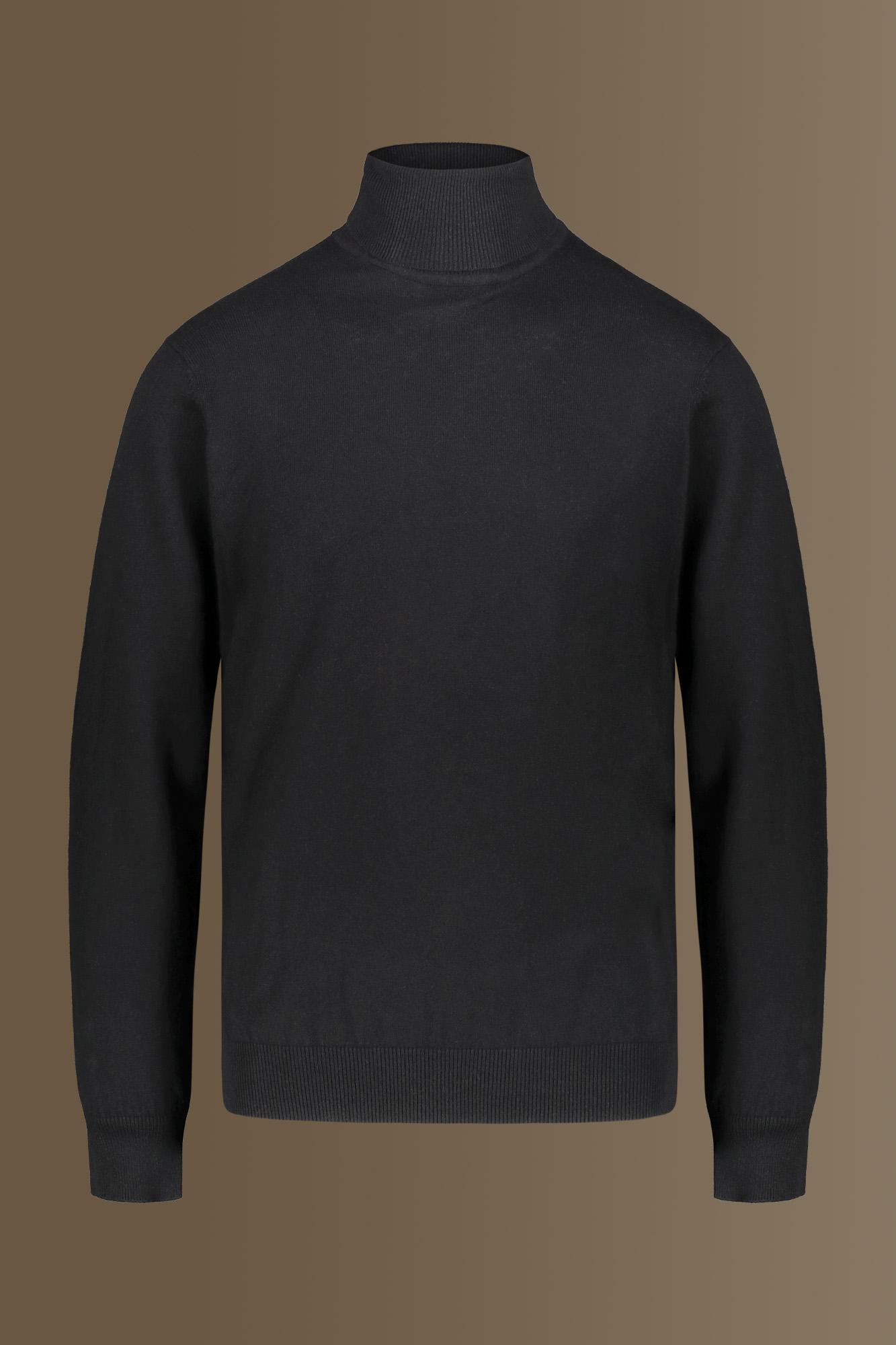 Maglia collo alto misto lana e cotone image number null
