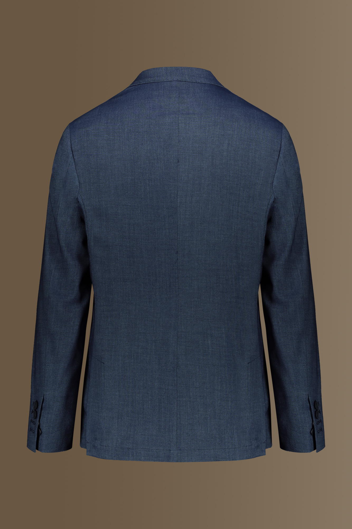 Single breasted suit flat trousers denim fabric effect image number 7