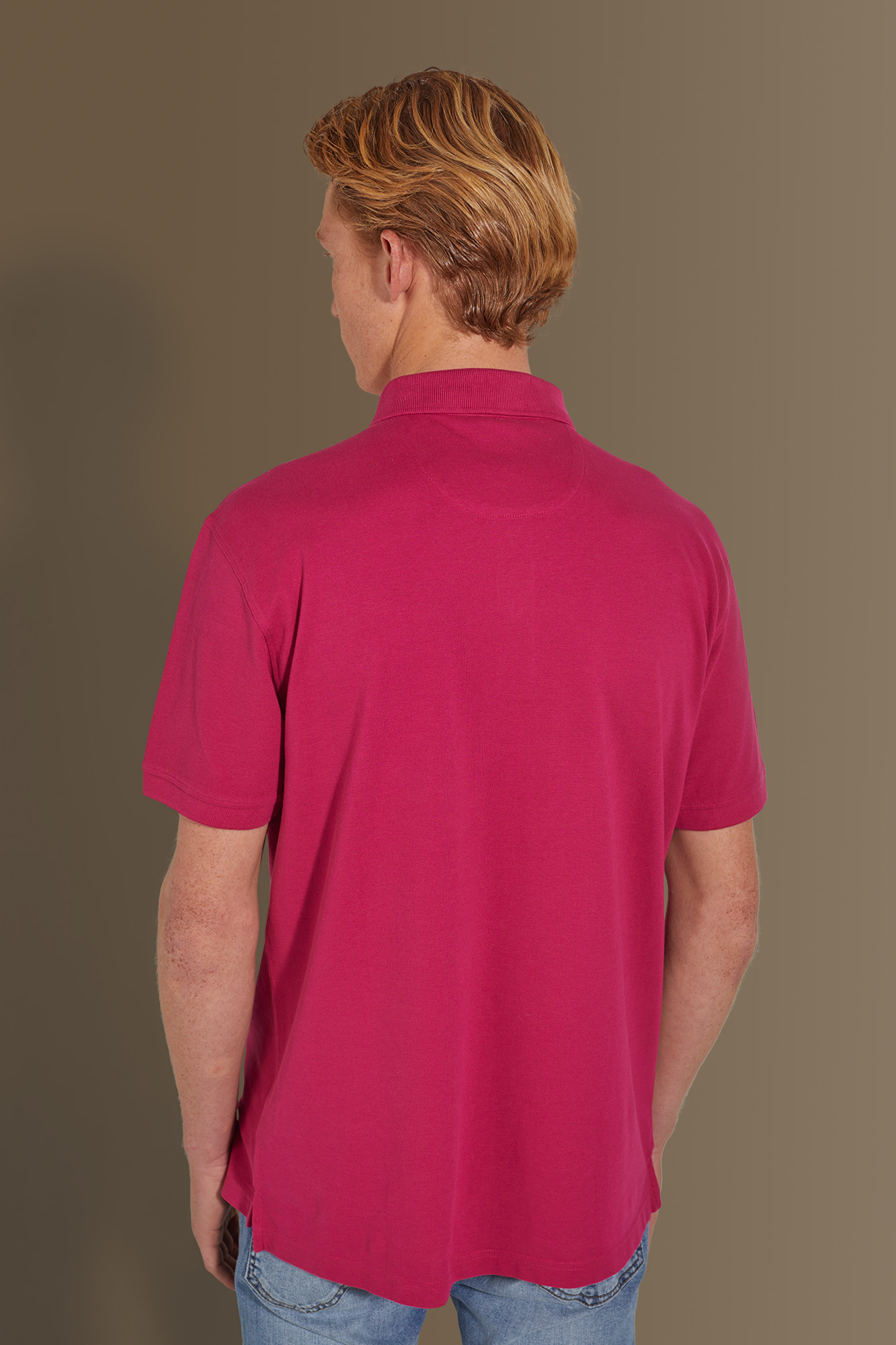 Short sleeves polo 100% cotton piquet solid colour image number null