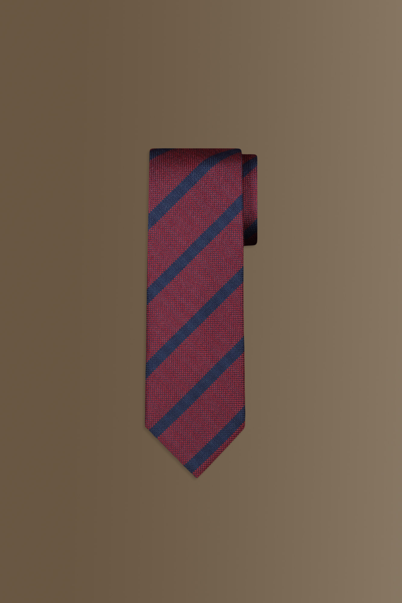 Cravatta bicolore regimental in misto bamboo image number null