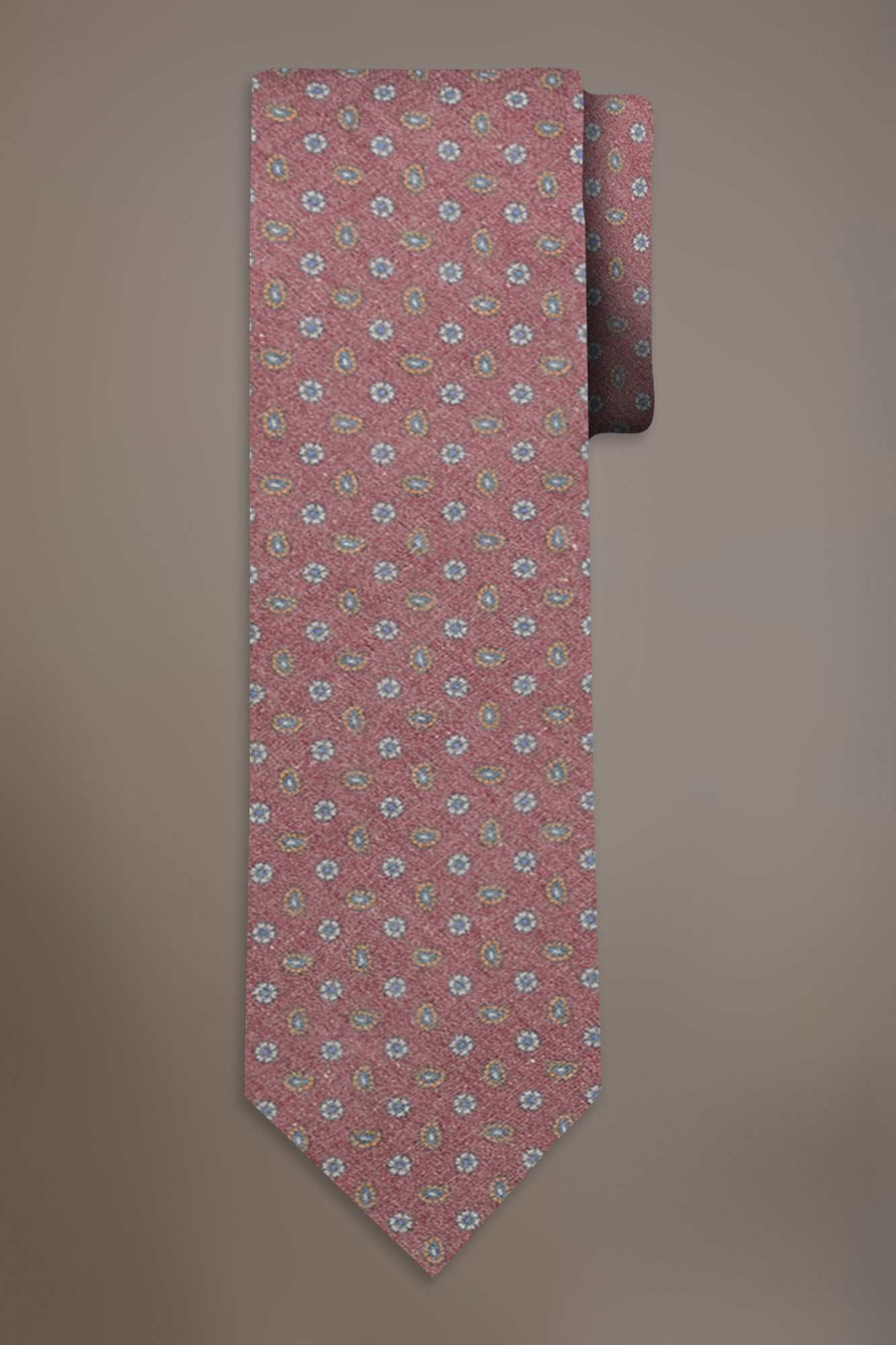 Cravatta uomo in vari colori misto lino fantasia image number 0