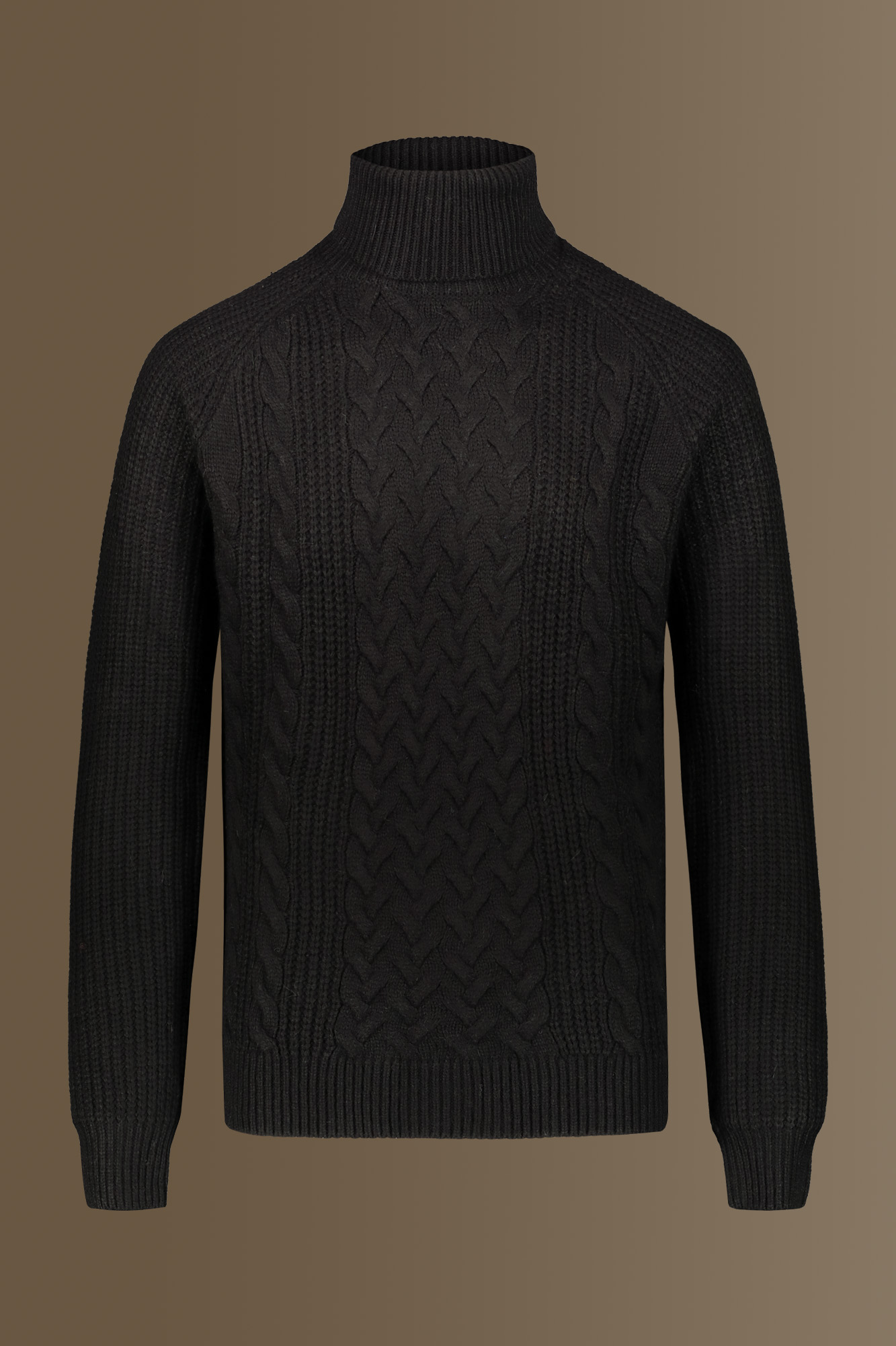 Turtle neck sweater wool blend raglan sleeves image number null