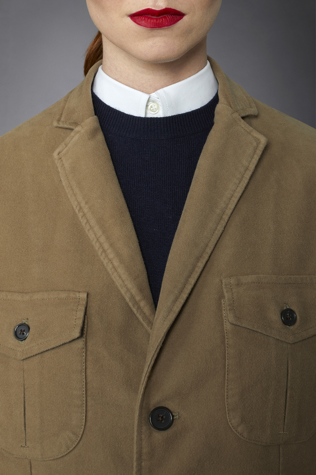 Field jacket sans genre en moleskine unie, coupe régulière image number null