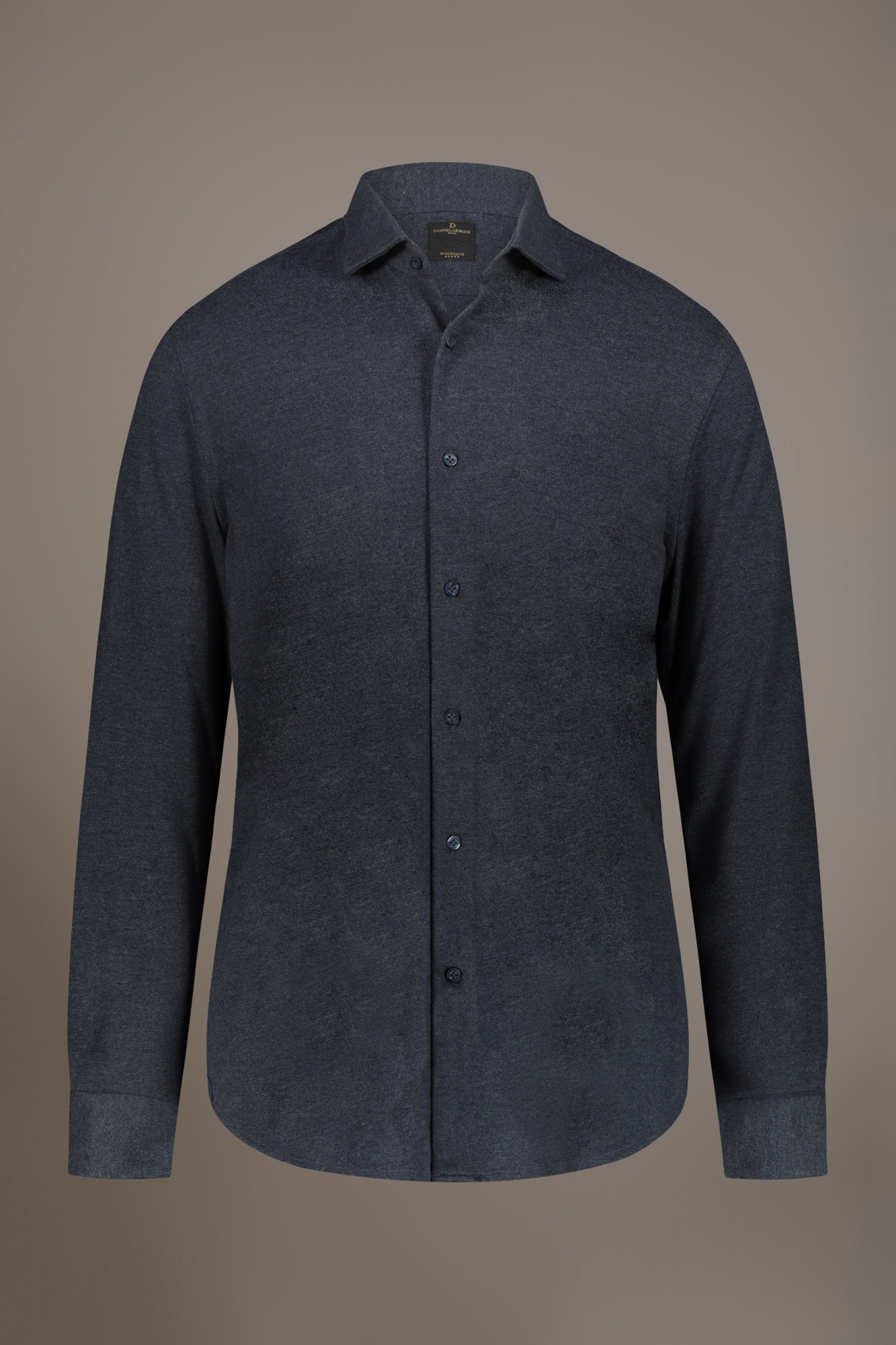 Camicia casual collo francese comfort fit cotone piquet image number null