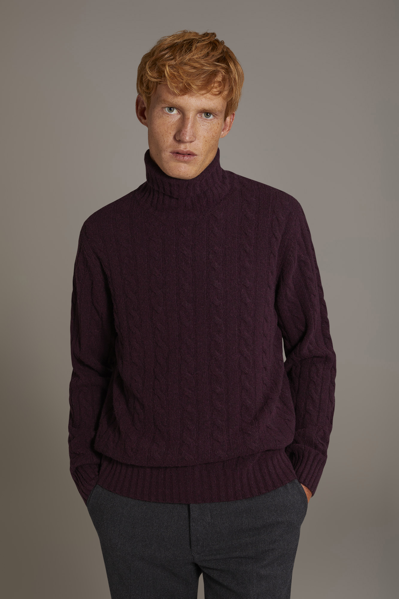 Turtleneck lambswool blend sweater image number null