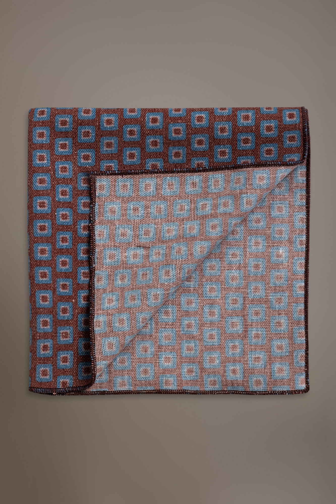 Pochette misto lino disegno fantasia uomo image number null