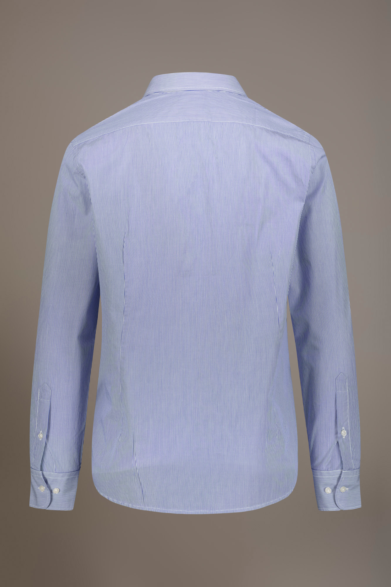 Camicia classica collo francese comfort fit tessuto tinto filo rigato image number 4