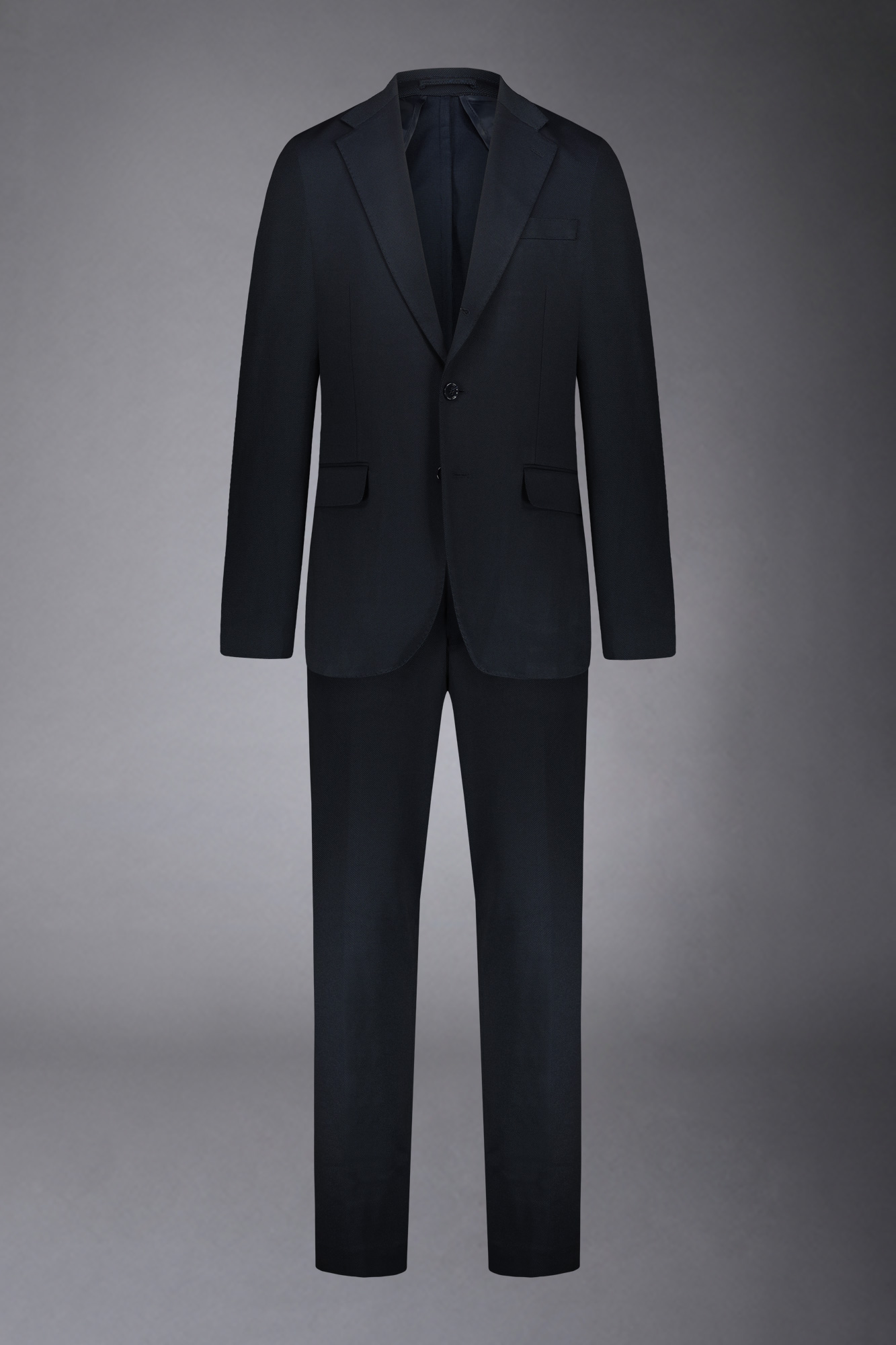 Regular Fit einreihiger Anzug aus Jersey-Stoff image number null
