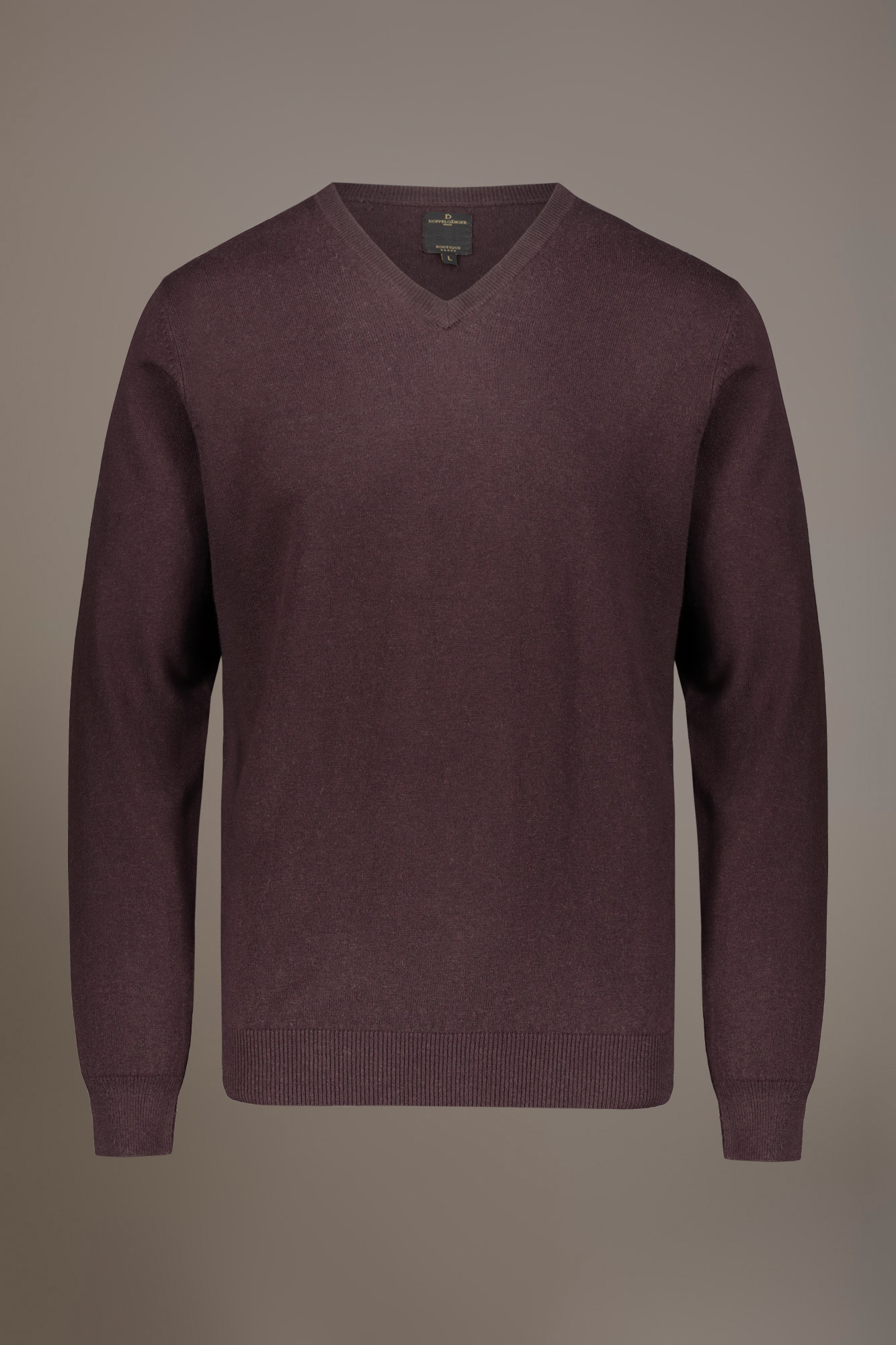 Maglia scollo a V misto lana image number null
