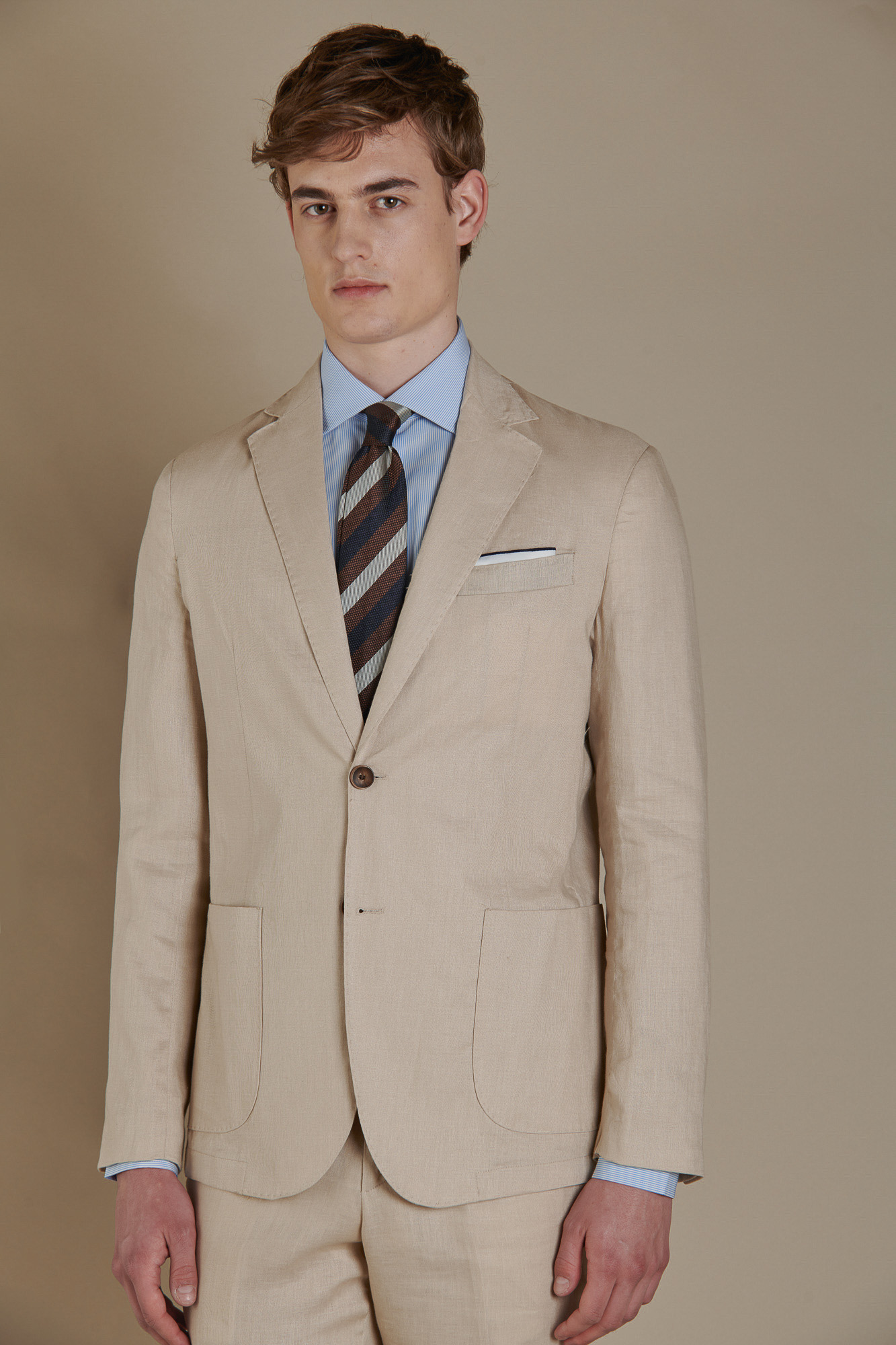 Giacca monopetto 100%lino made in italy image number null