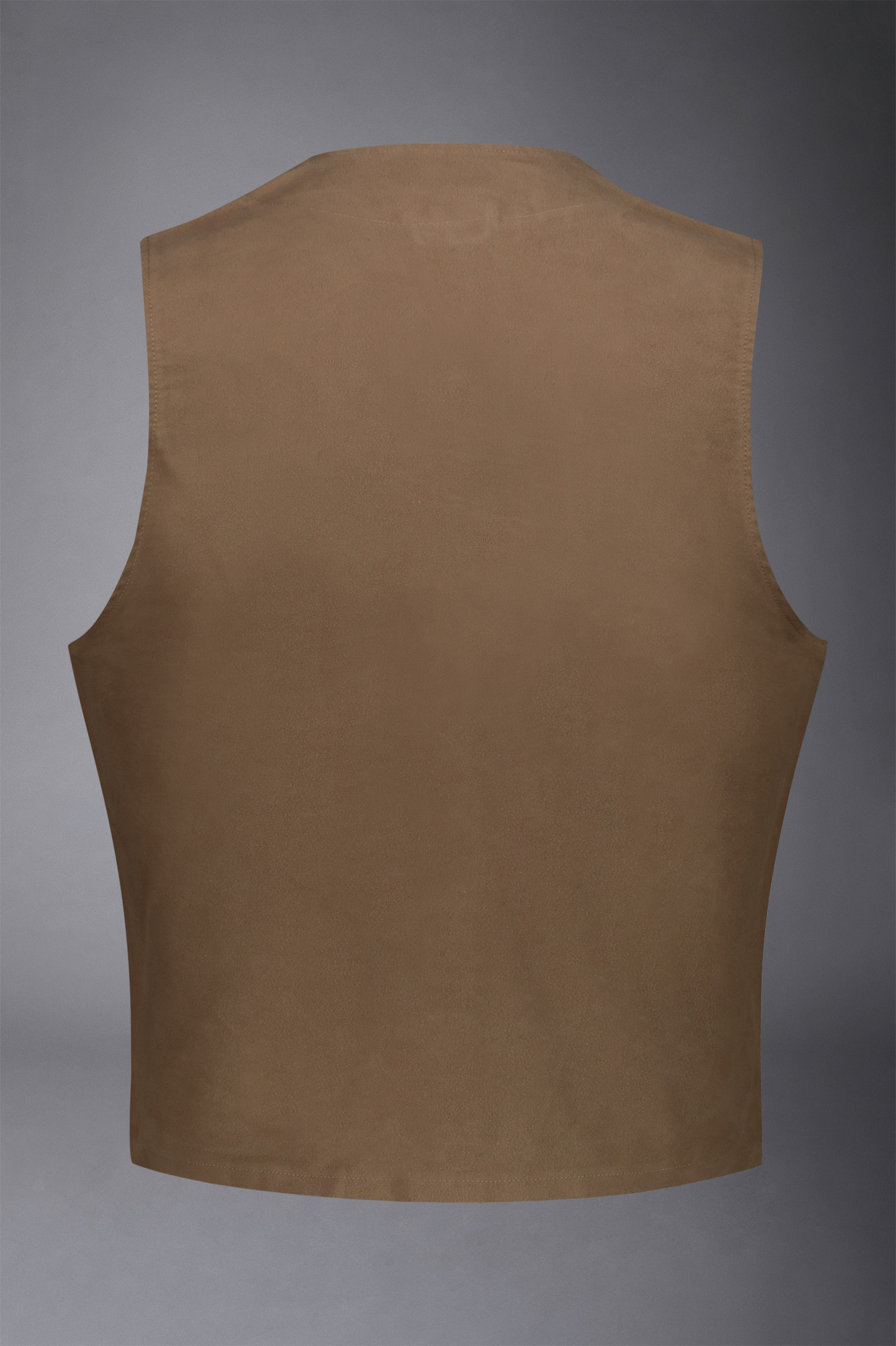 Gilet Blu Tinta Unita Con Scollo A V | Pellizzari - Foto 12