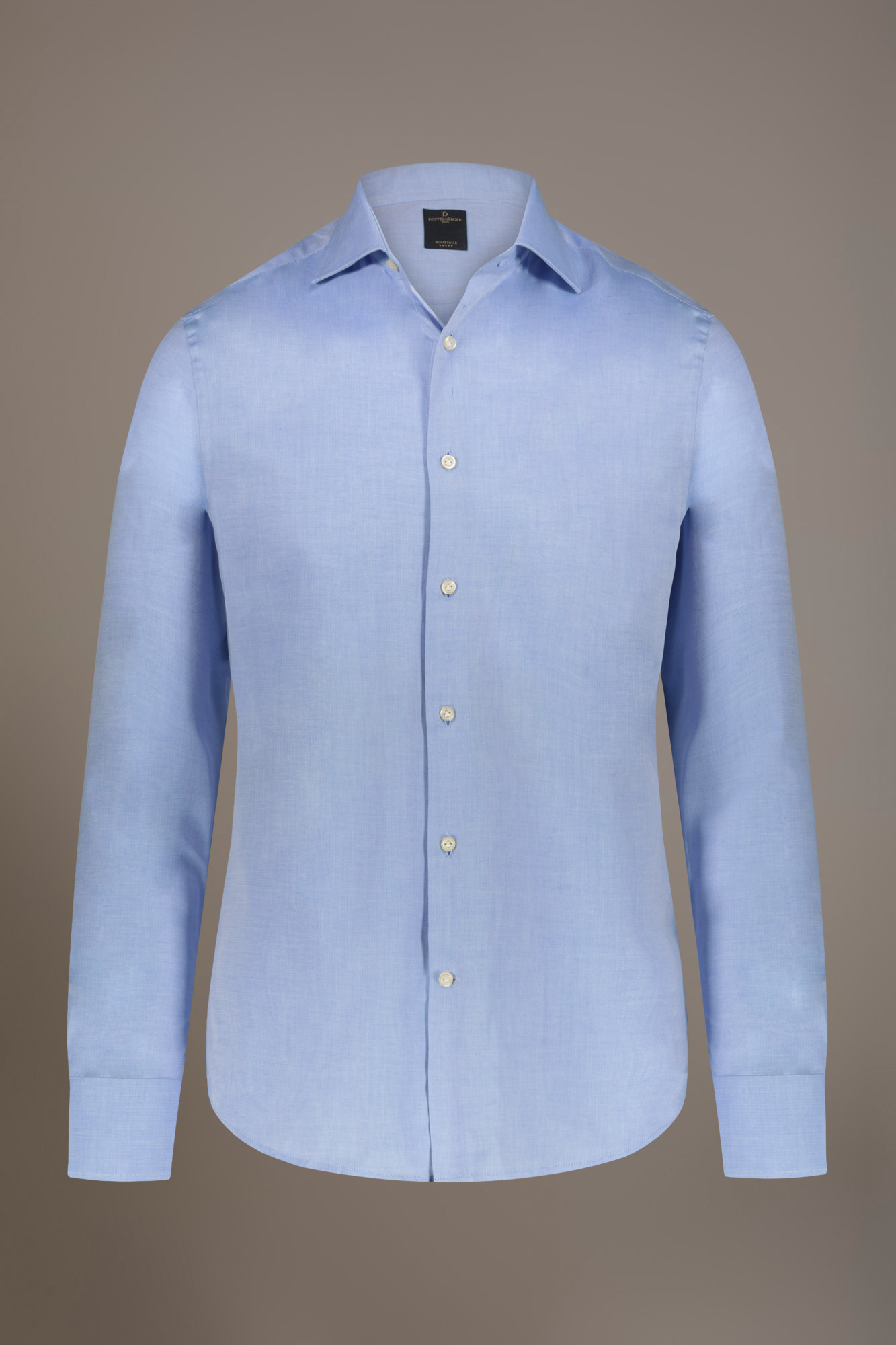 Camicia classica collo francese classic fit tessuto spigato image number null