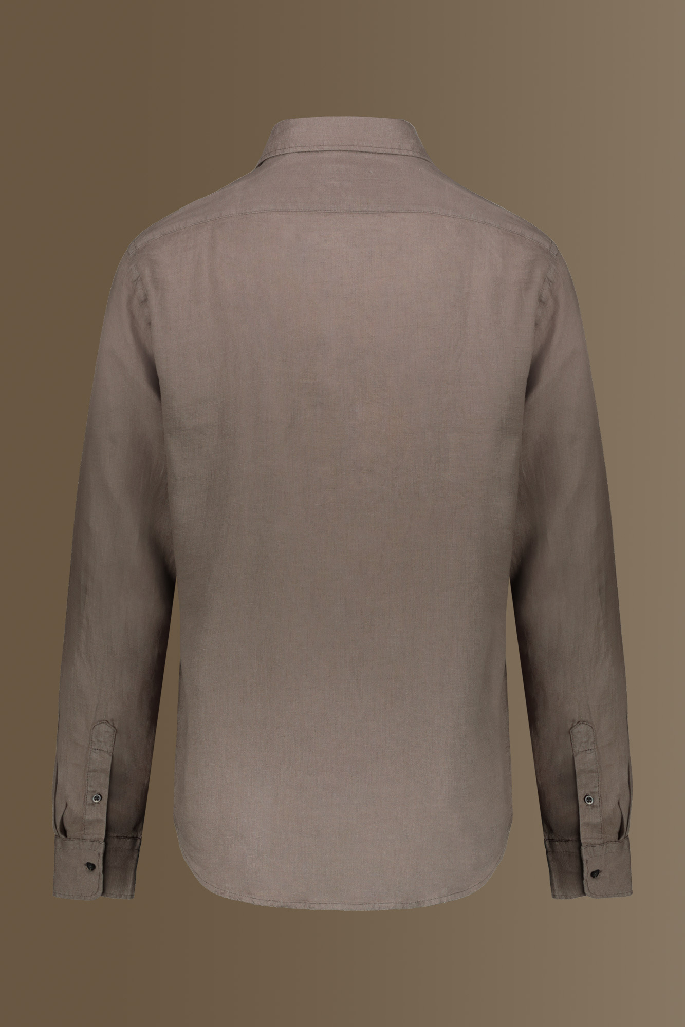 Camicia casual uomo collo francese 100% lino tinta unita image number null