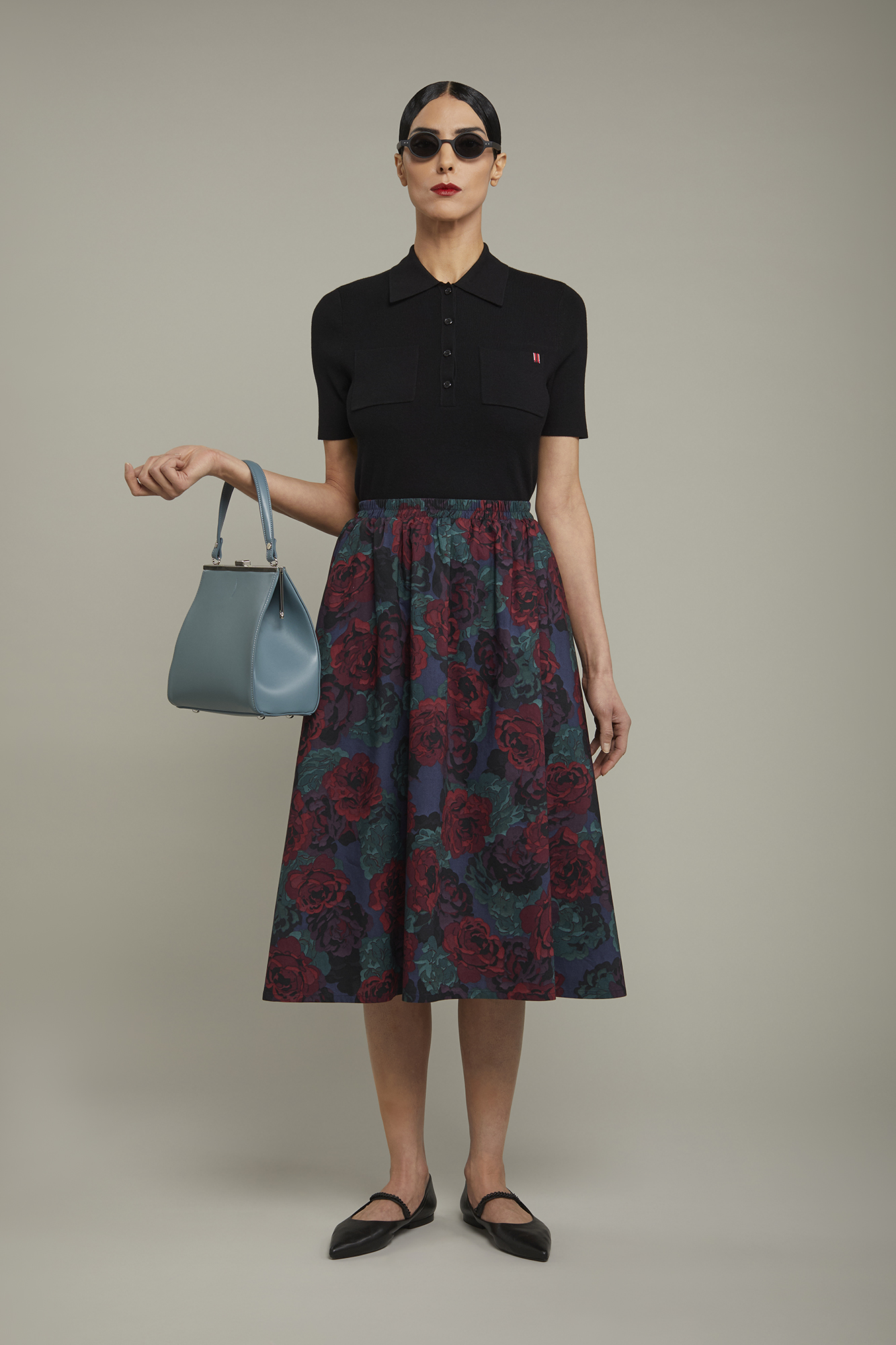 Sandro Ferrone Maxi Gonna con Stampa Floreale - Magazzini delle Firme