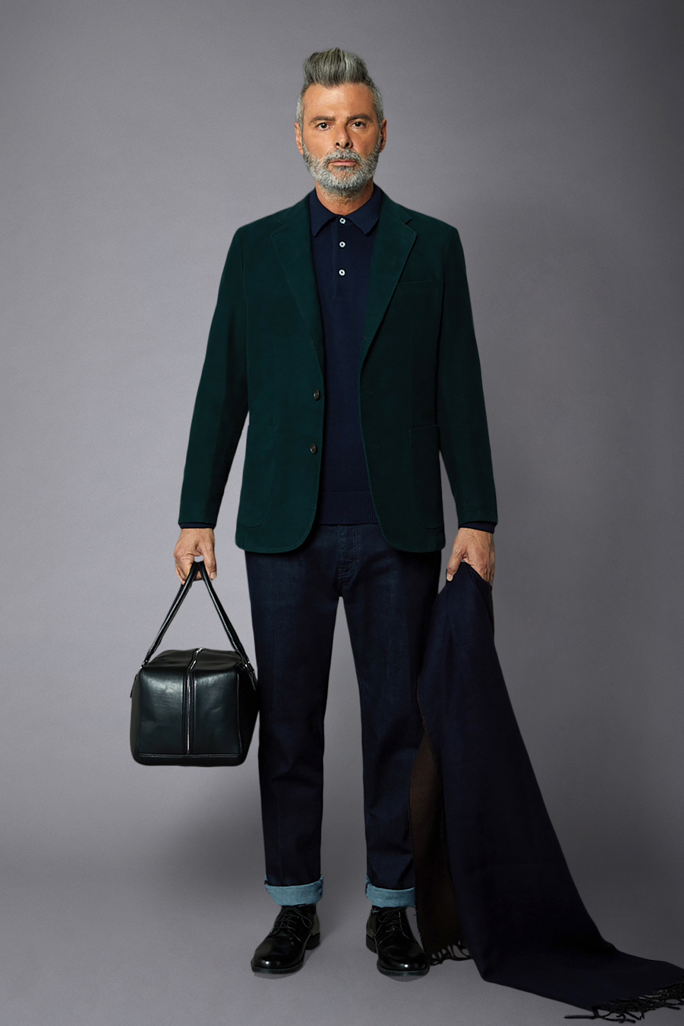 Field jacket genderless in fustagno tinta unita regular fit