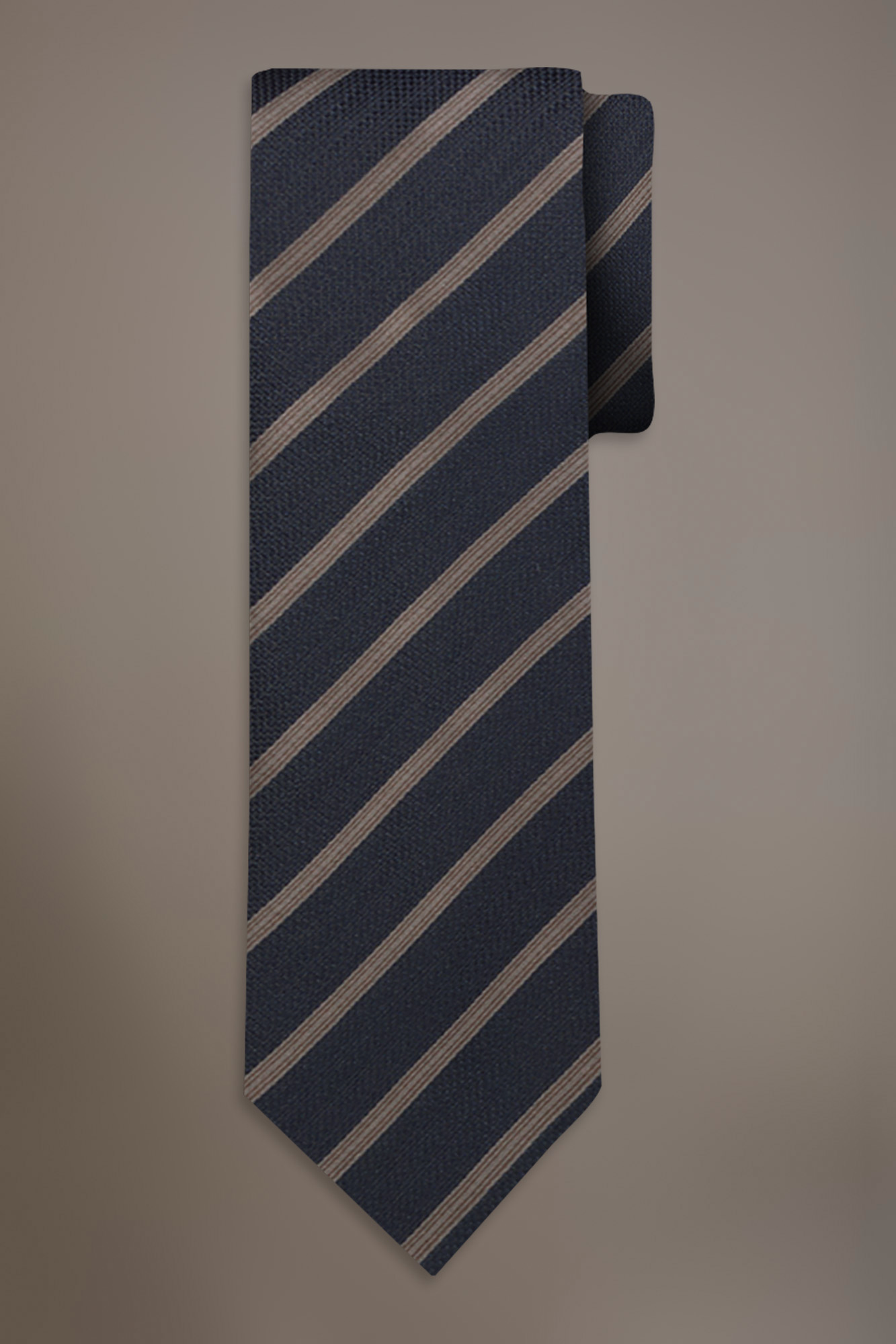 Cravatta misto bamboo regimental uomo image number 0