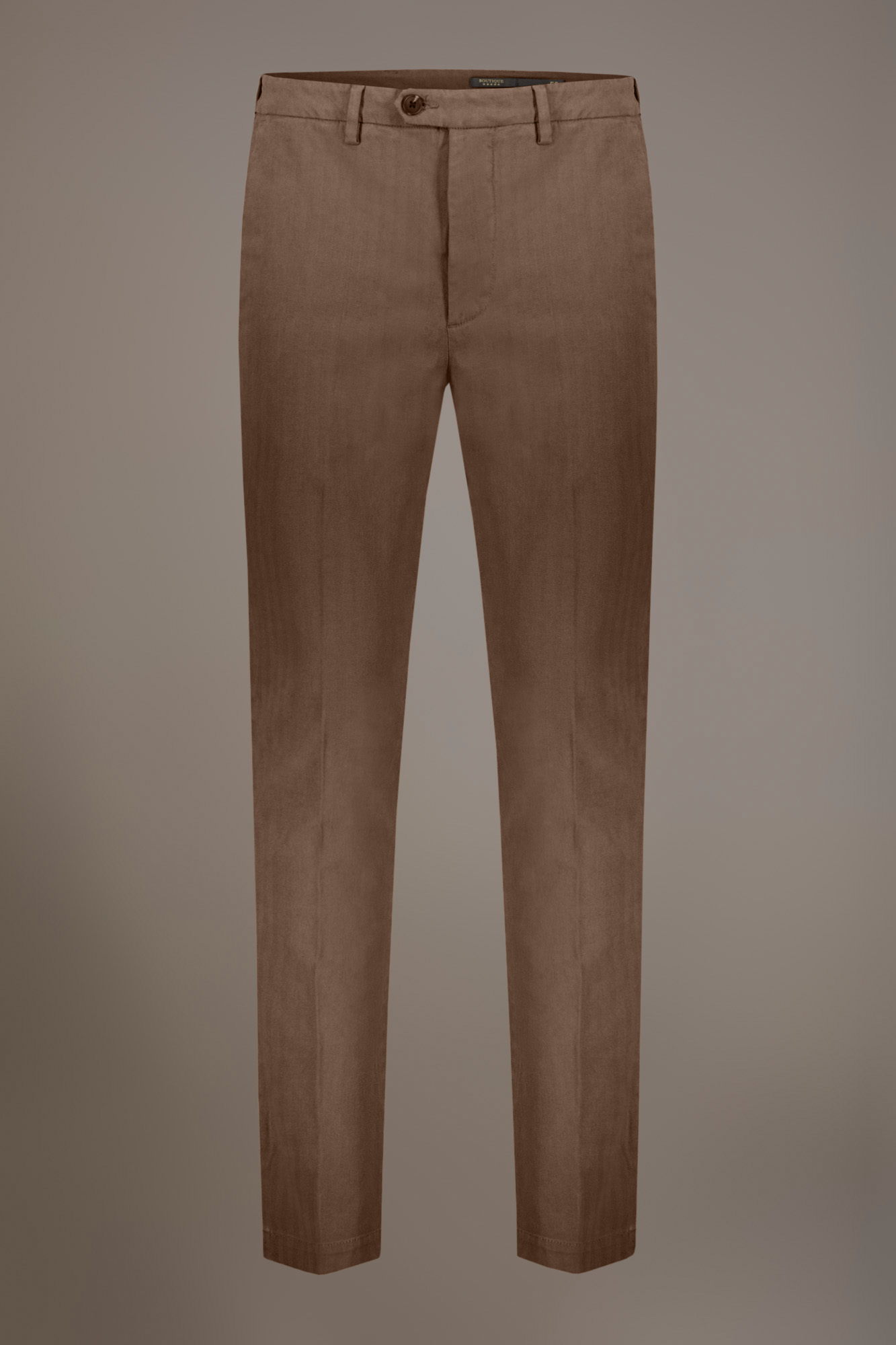 Pantalone classico regular fit tessuto spigato image number null