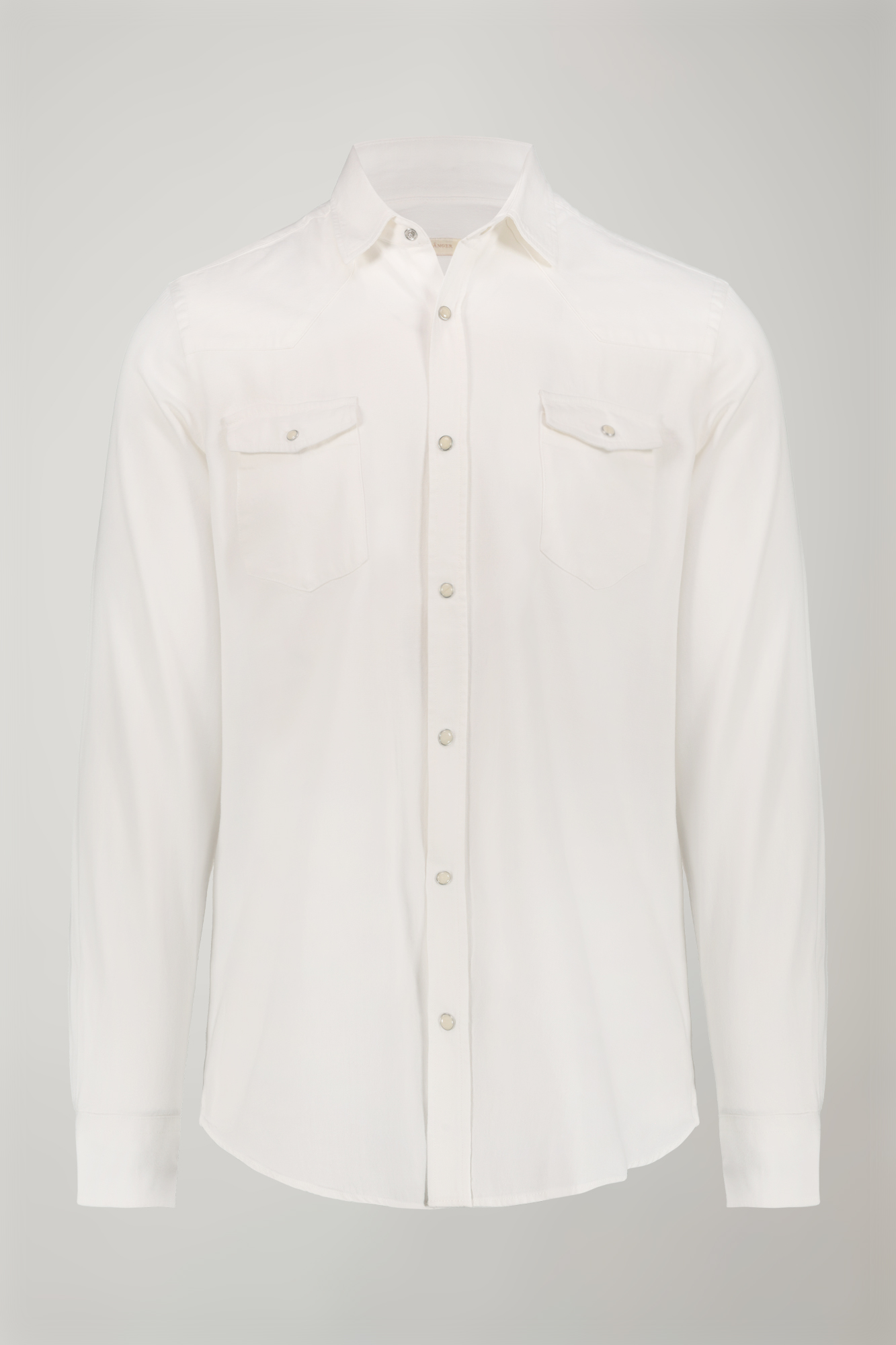 Men’s casual shirt classic collar 100% cotton denim fabric comfort fit image number null