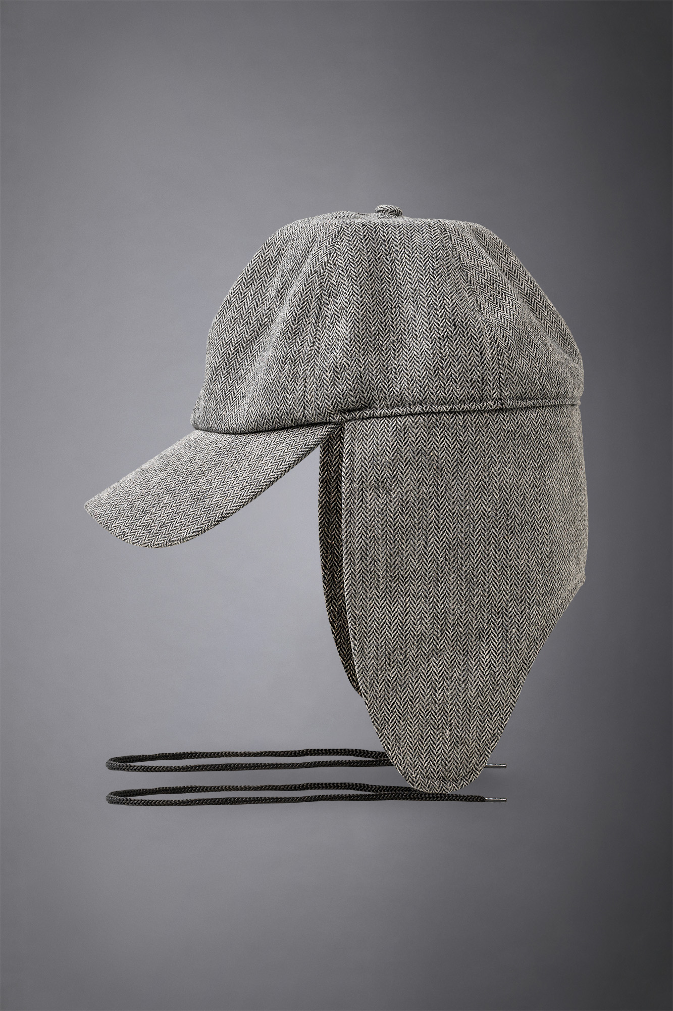 Cappello donna con visiera e paraorecchie misto lana image number null