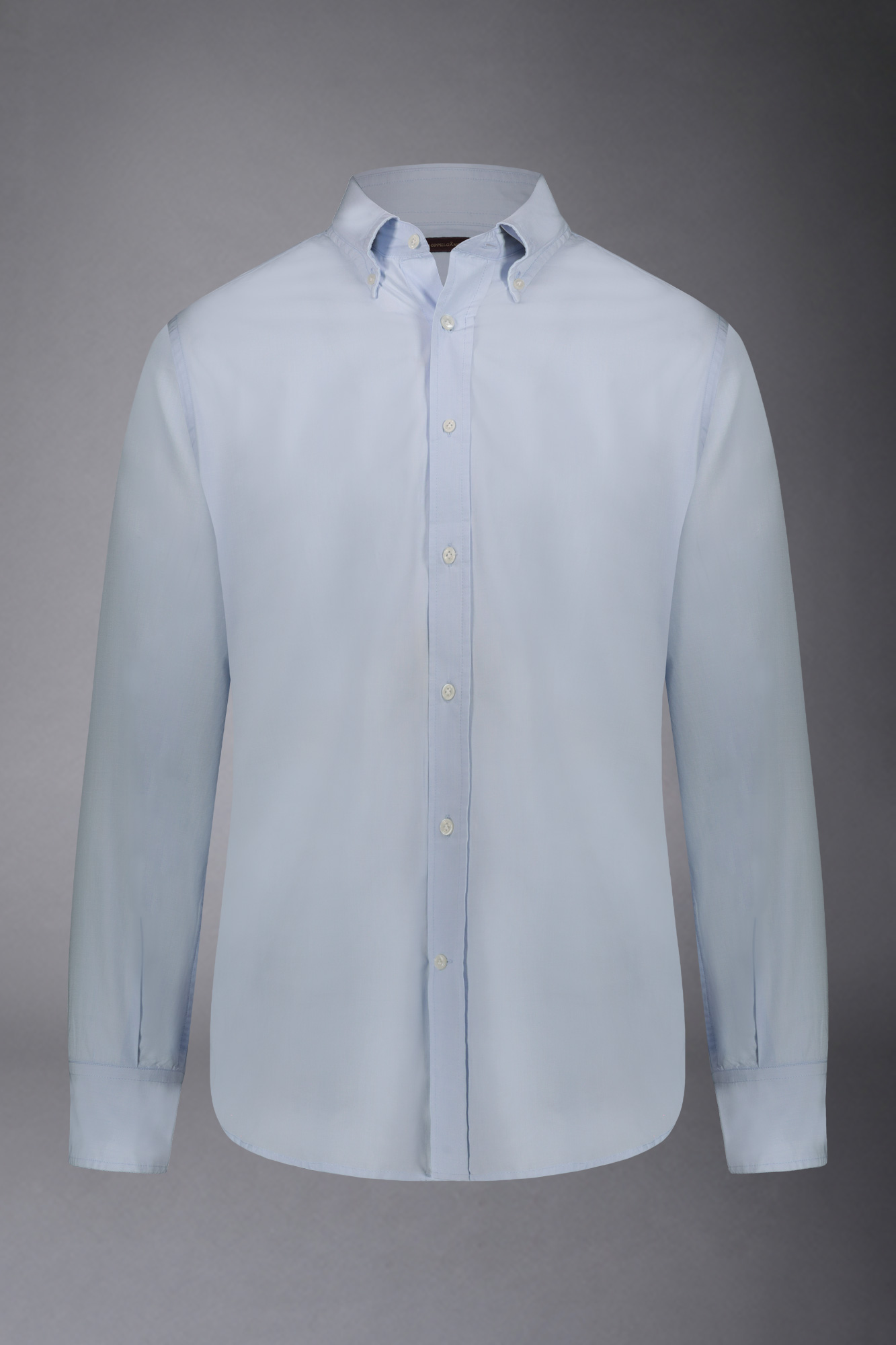 Classic washed genderless button down comfort fit shirt fil-a-fil fabric image number null