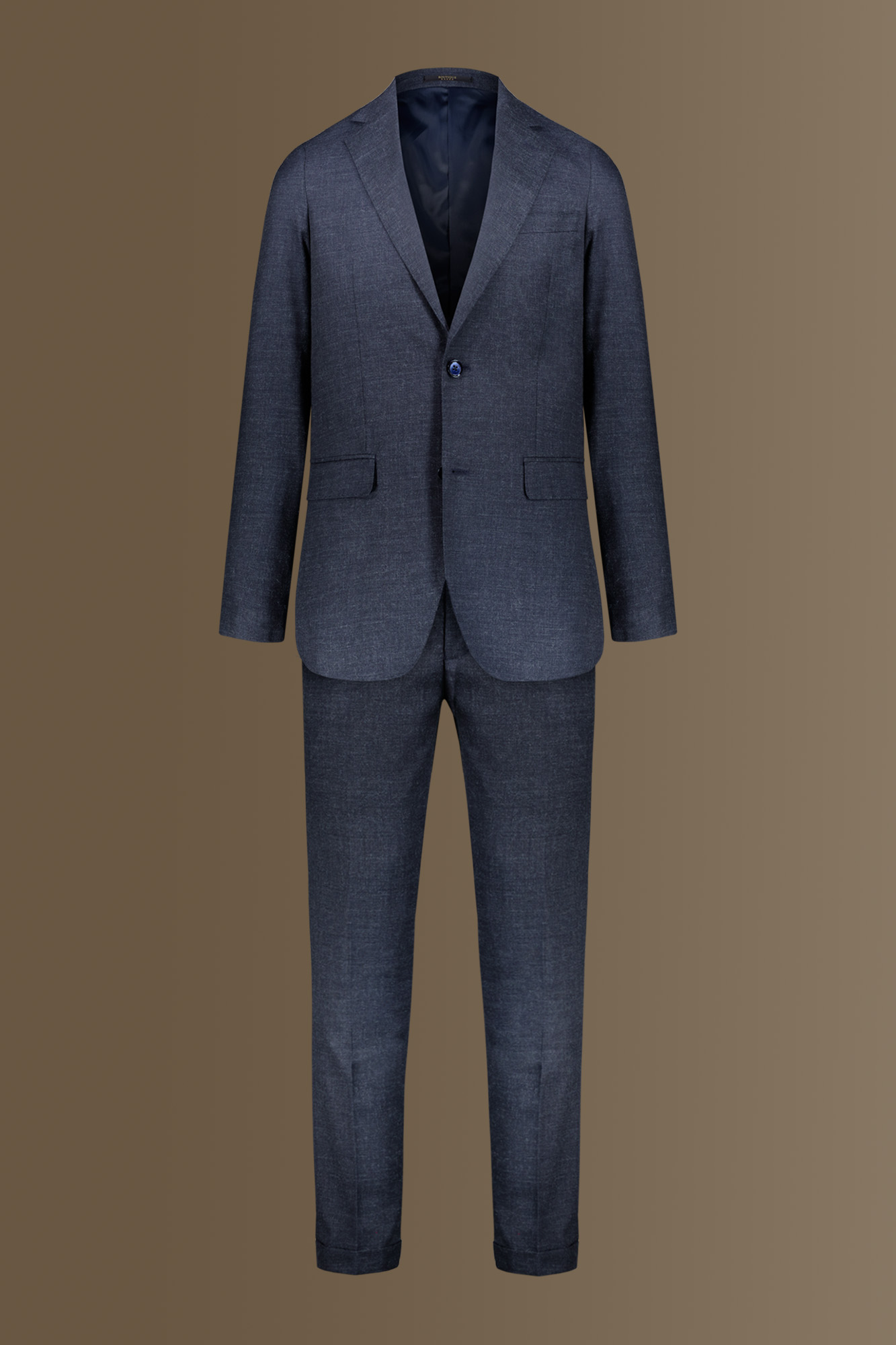 Single-breasted solid color suit with trousers with pinces image number null