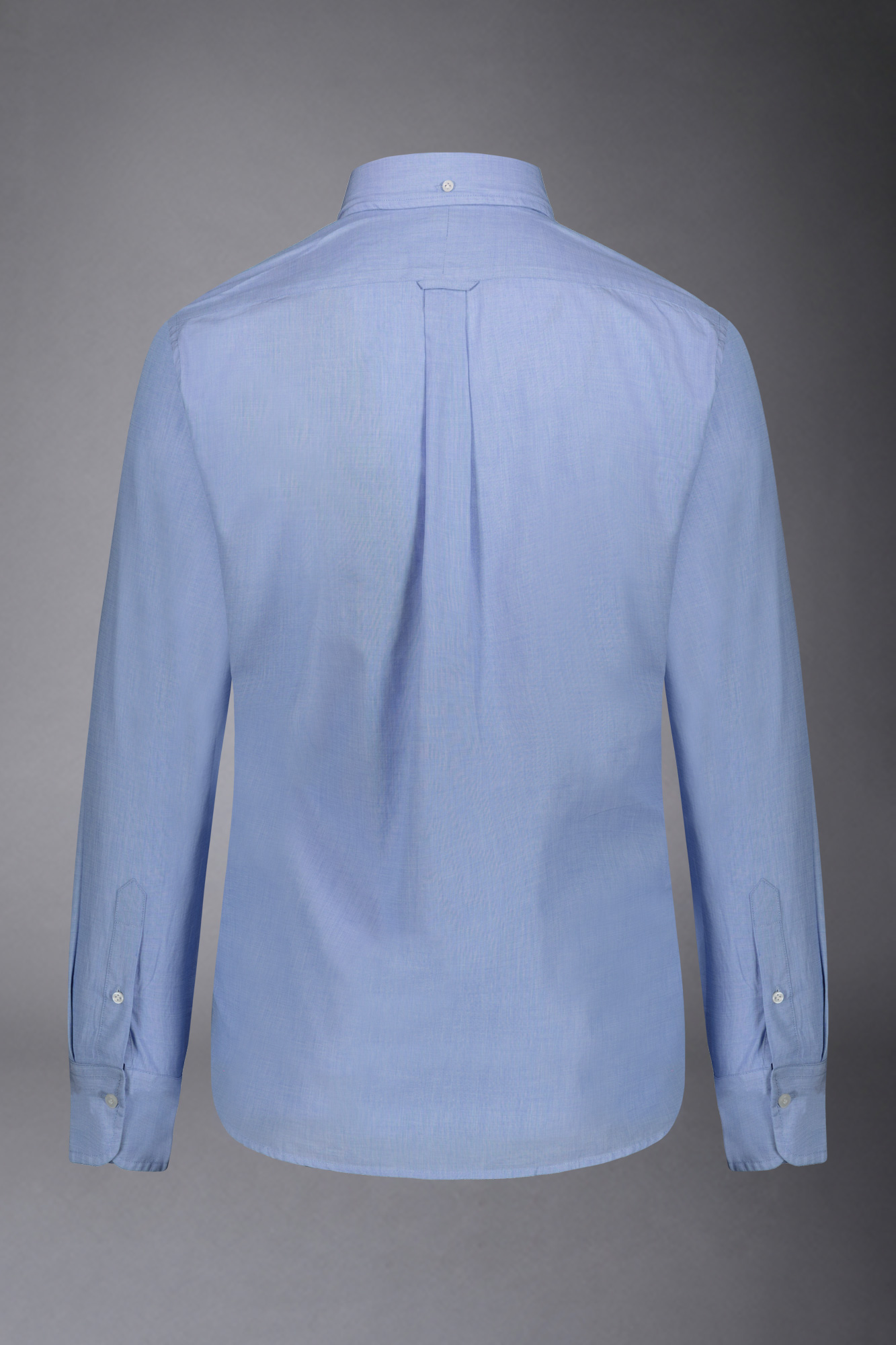 Klassisch gewaschenes, geschlechtsneutrales Button-Down-Hemd mit bequemer Passform aus Fil-a-fil-Stoff image number null
