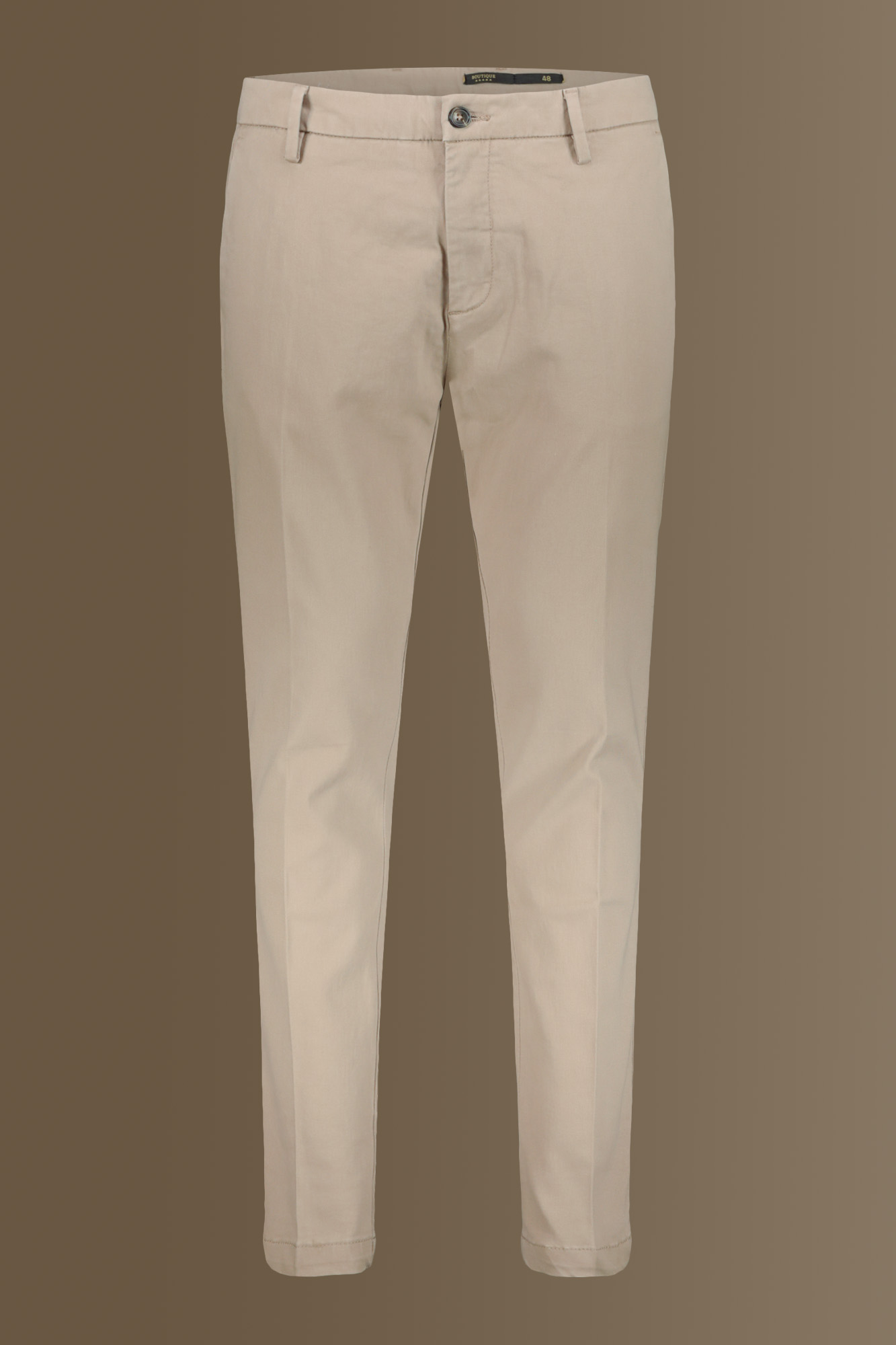 Pantalone classico chino twill elasticizzato image number null
