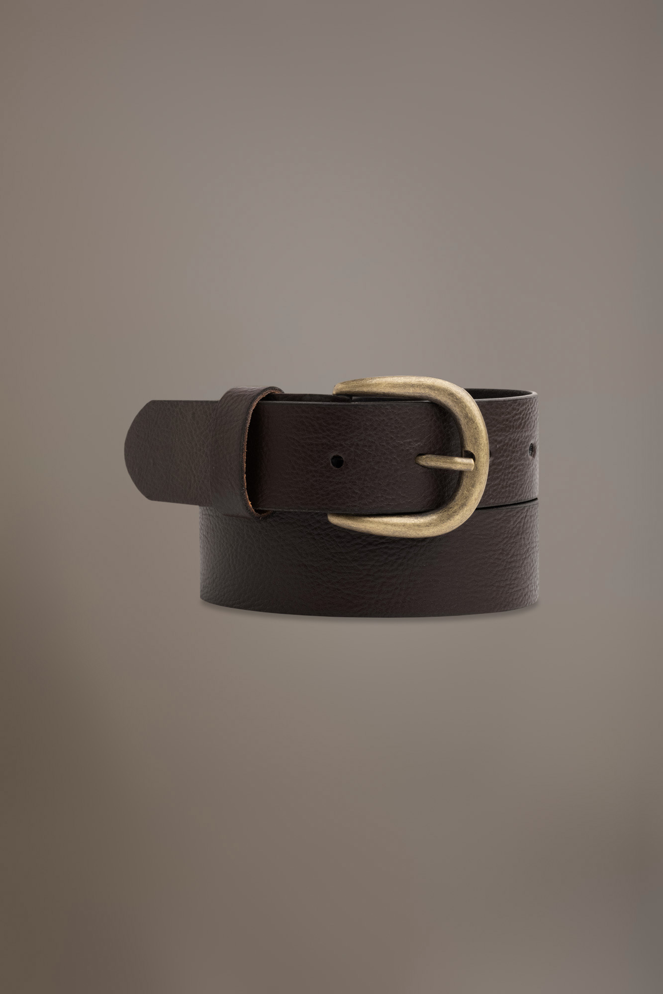Belt coated with hammered leather made in Italy image number null