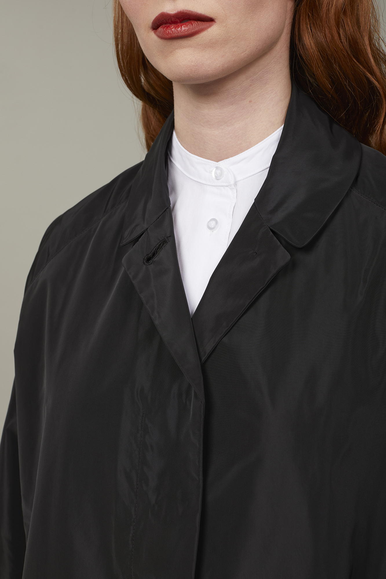 Women's unlined duster in taffeta oversize image number null