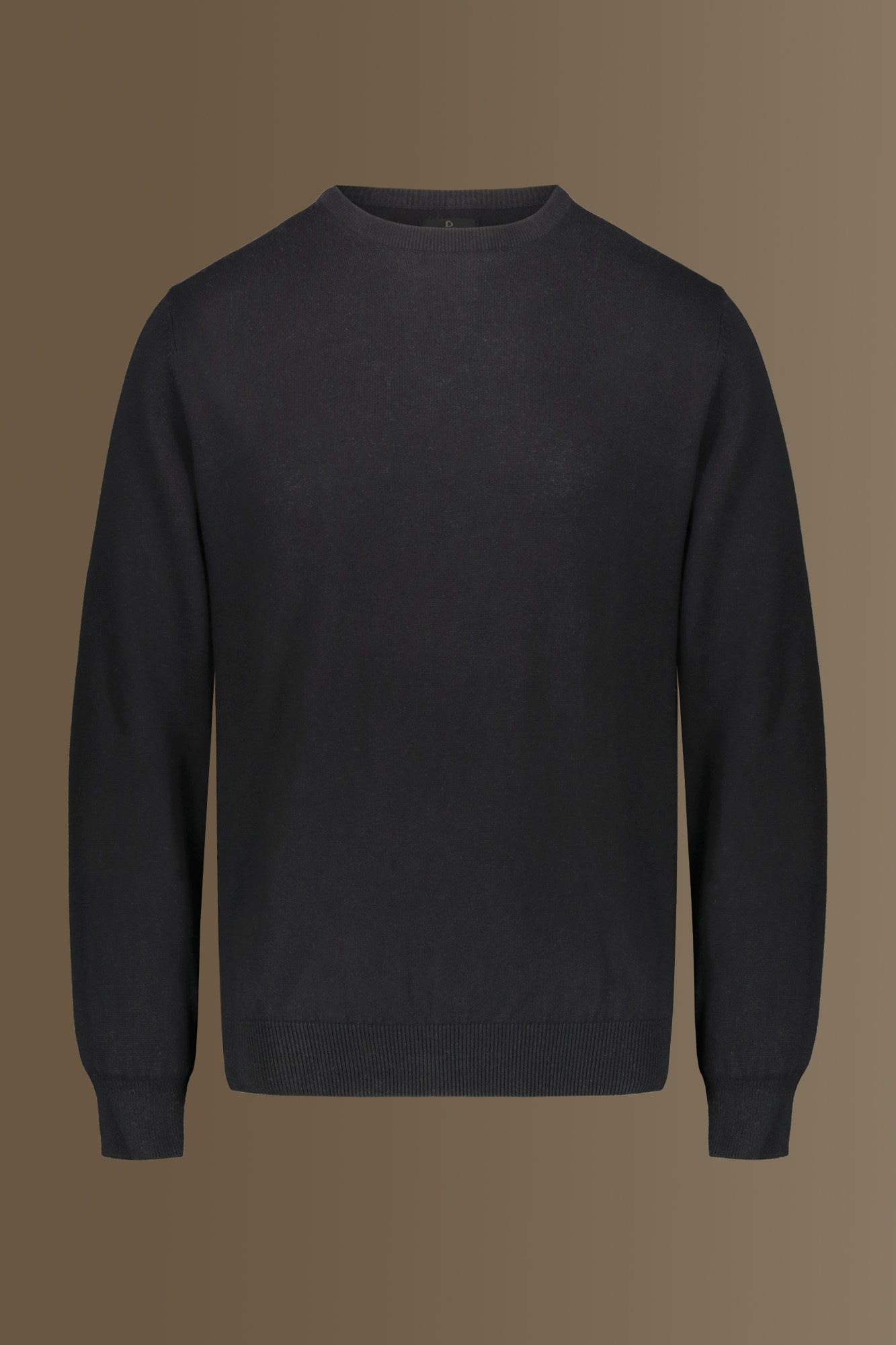 Maglia giro collo misto lana e cotone image number null