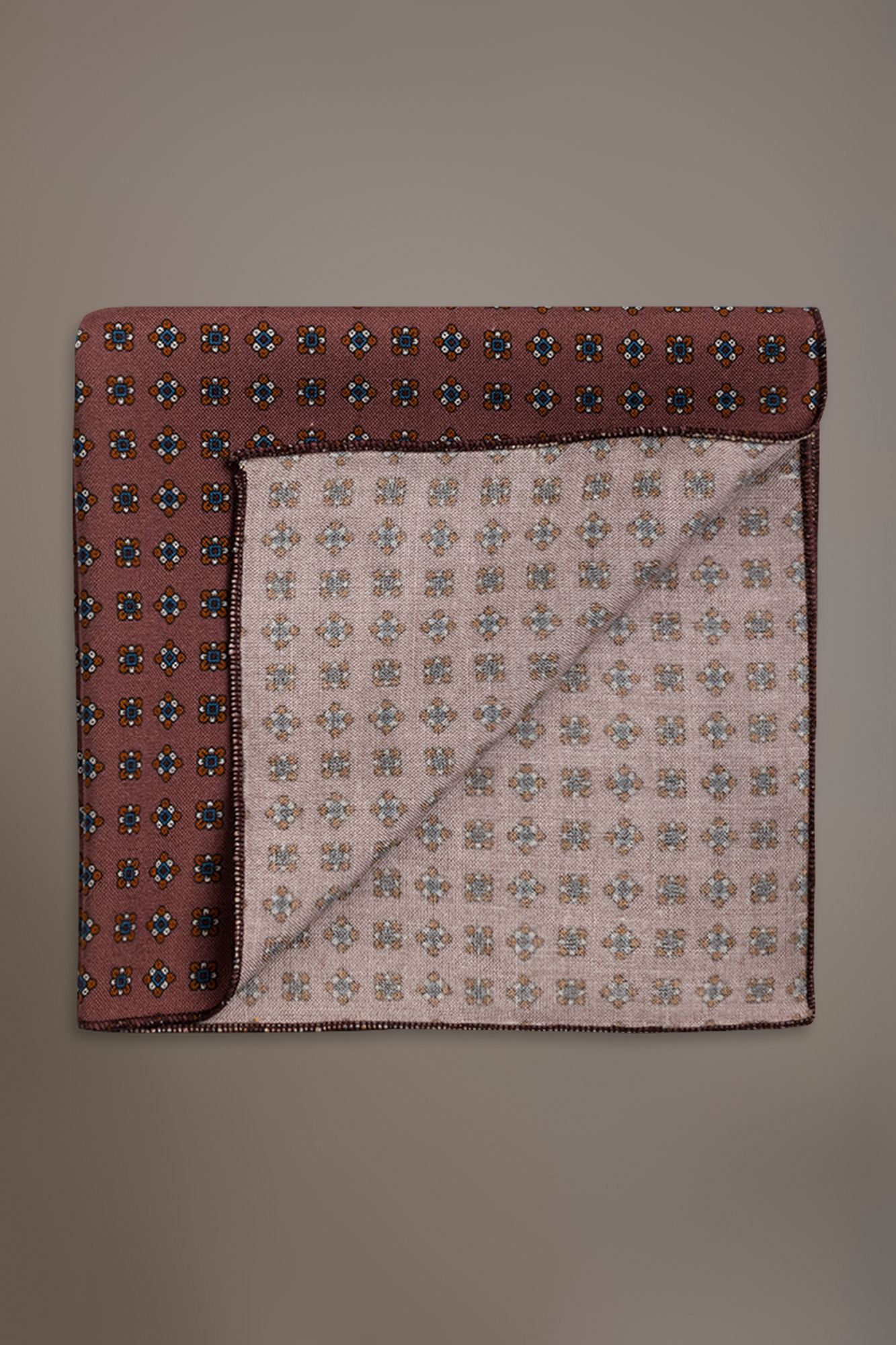 Pochette misto lino disegno fantasia uomo image number null