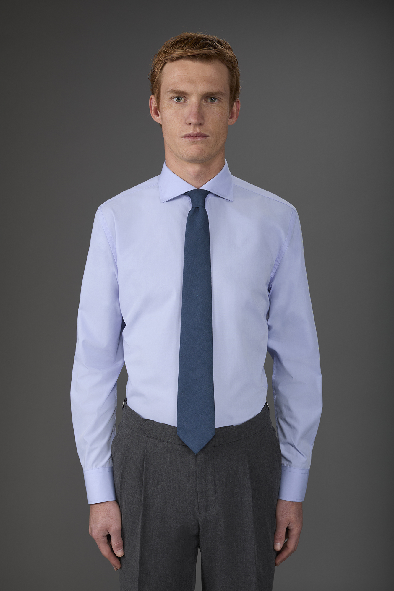 Chemise classique col francais homme uni Doppelganger Chemises Uomo Online