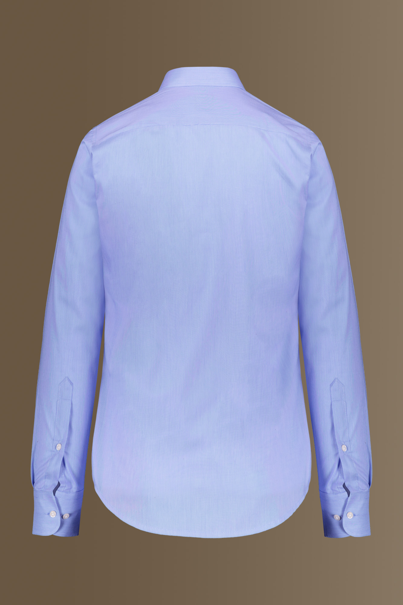 Camicia classica collo francese 100% cotone tinto filo a righe sottili image number 5