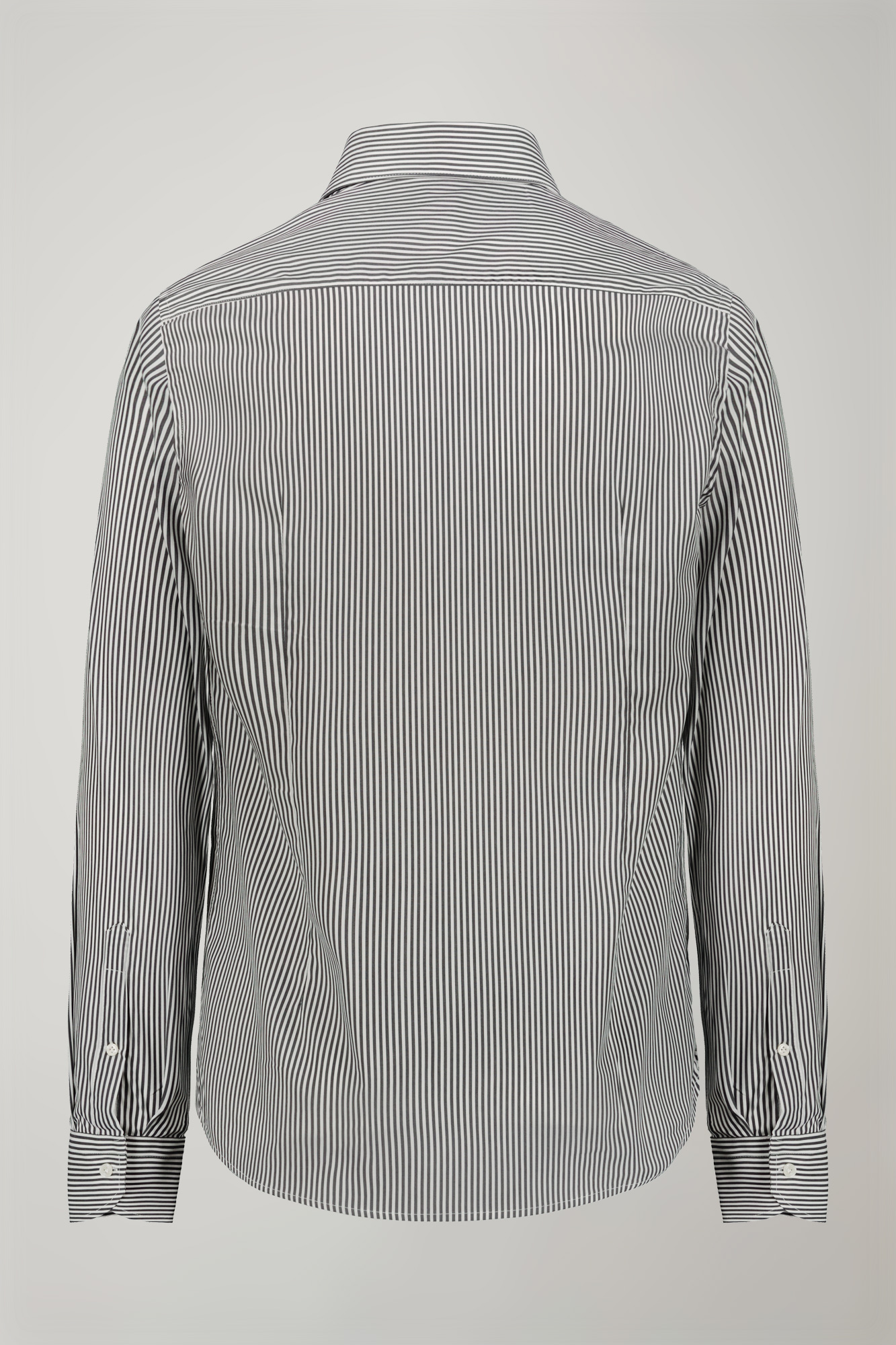 Technisches Herrenhemd mit klassischem Kragen aus Nylon mit aufgedruckten Streifen in normaler Passform image number null