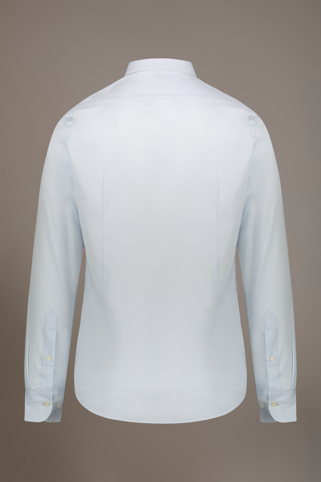 Camicia classica collo francese slim fit tessuto armaturato image number 4