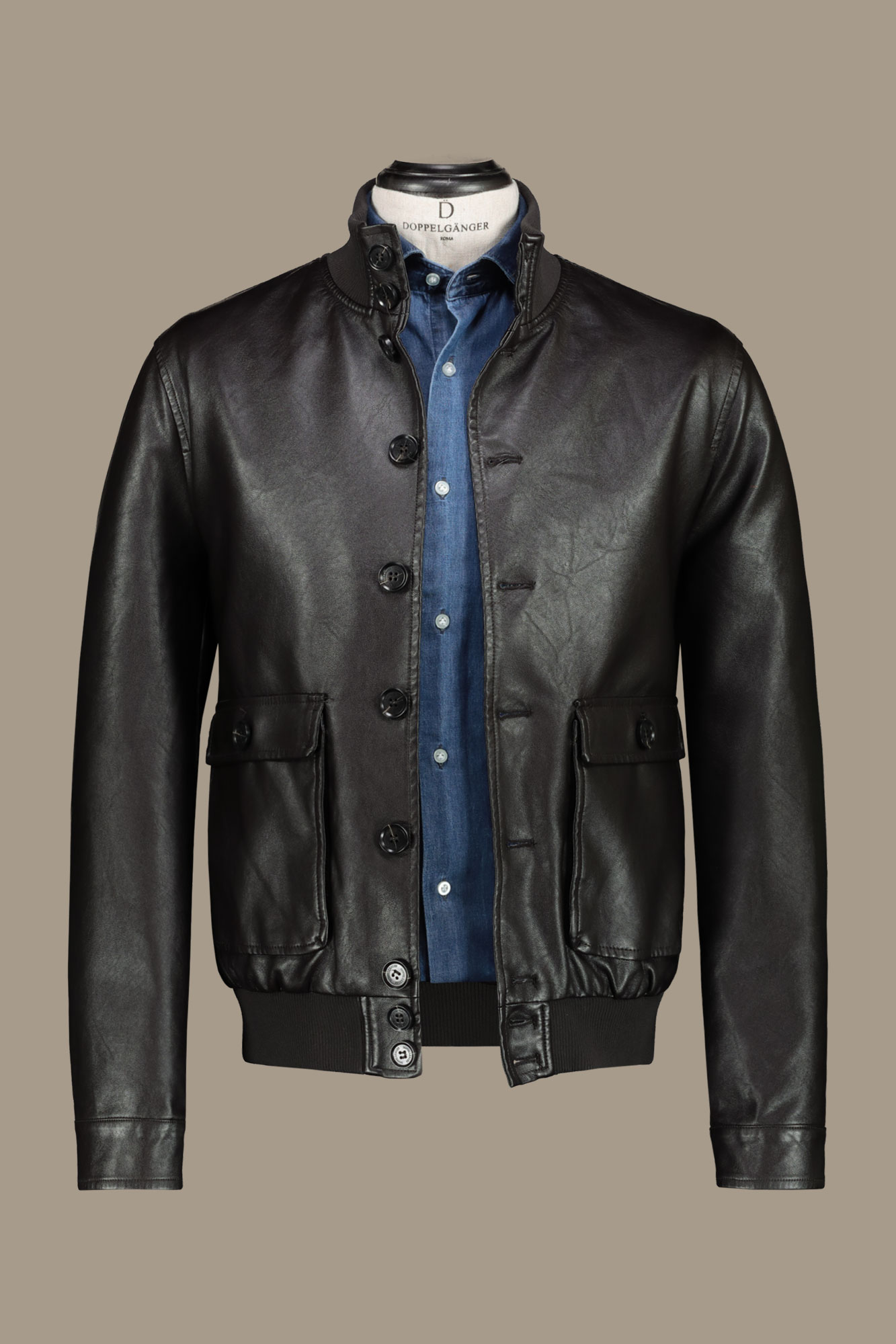 Eco-leather bomber jacket image number null